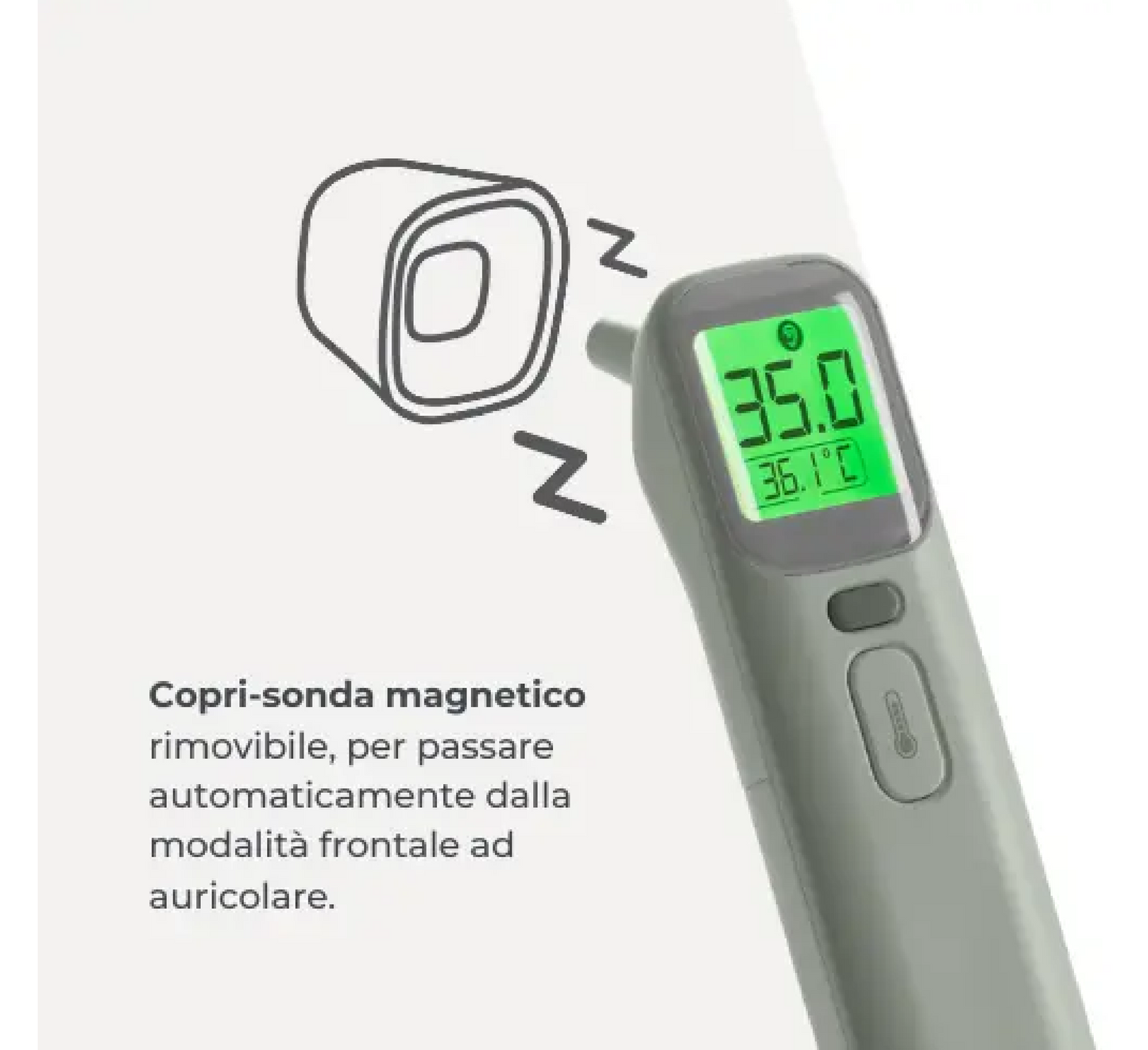 Termometër dixhital për ballë dhe vesh Nuvita