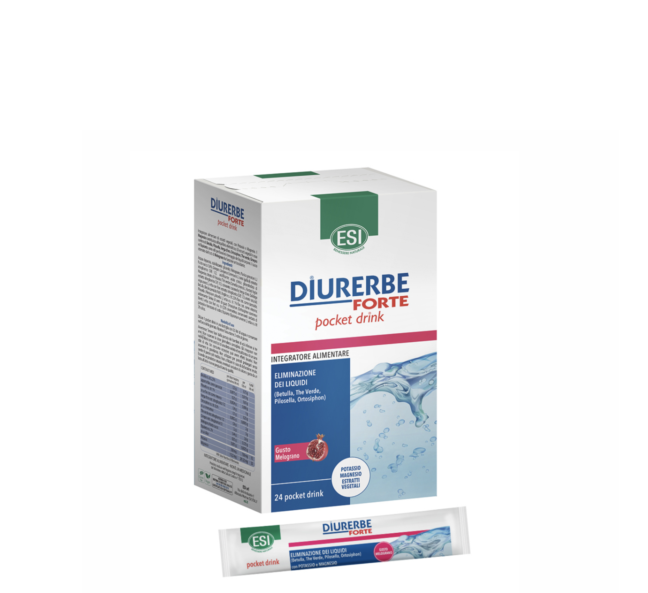 ESI Diurerbe Forte Pomegranate Pocket Drink *24bustina