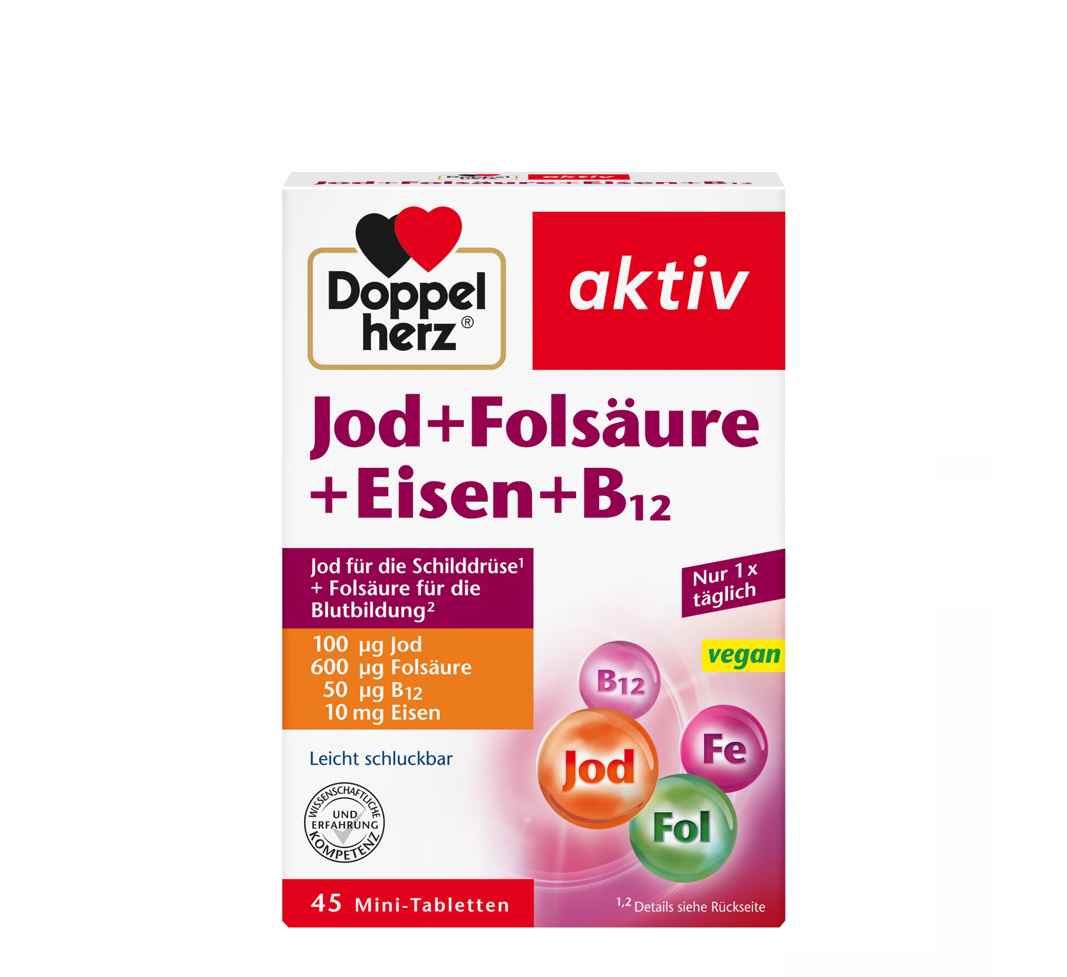 Doppelherz Jod + Folsäure + Eisen + B12 *45tab