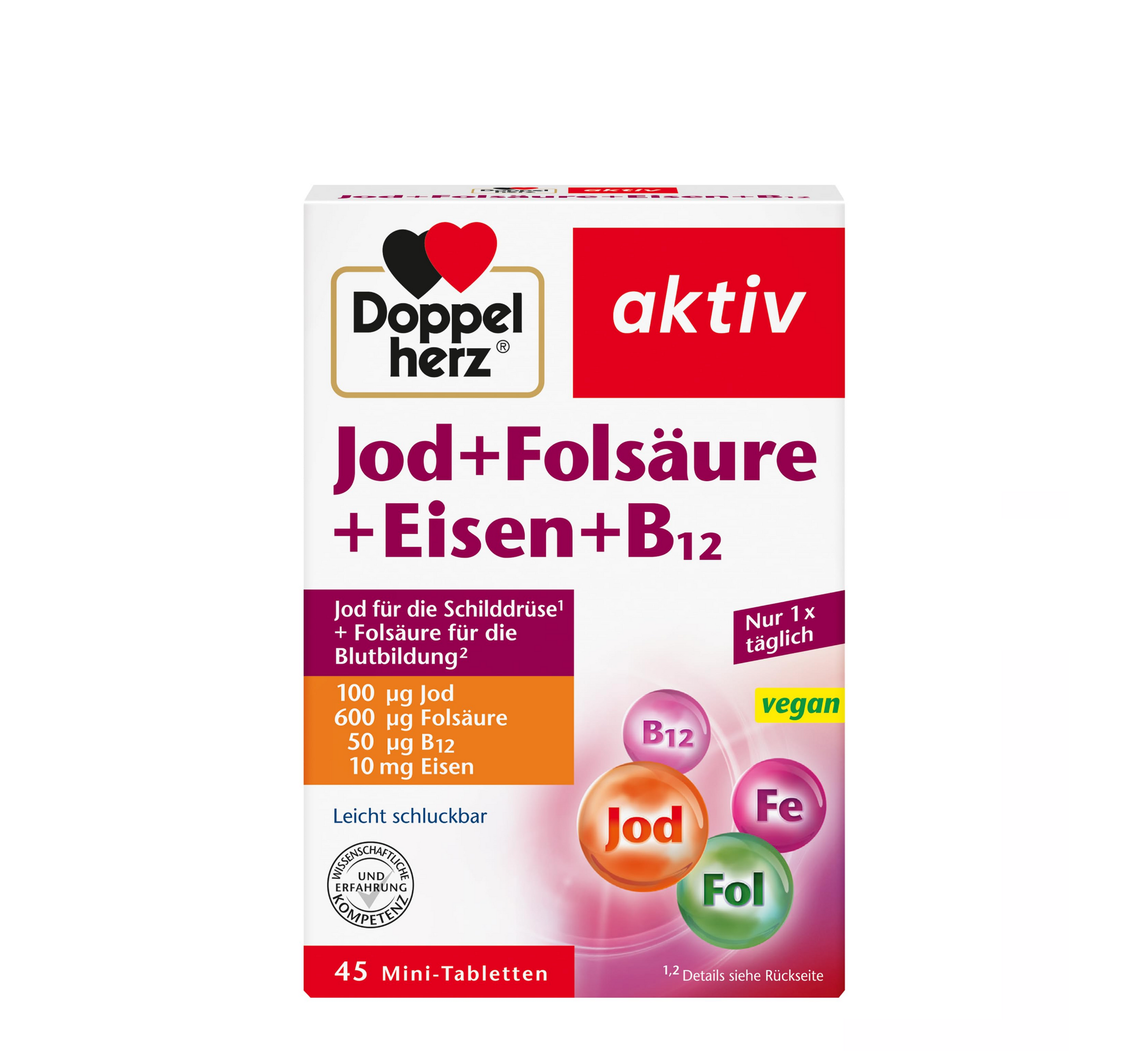 Doppelherz Jod + Folsäure + Eisen + B12 *45tab