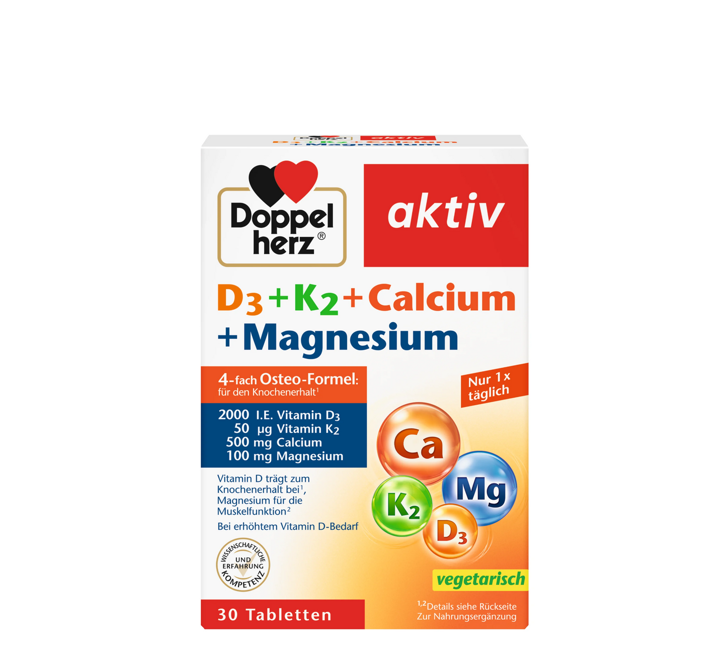 Doppelherz aktiv D3 + K2 + Calcium + Magnesium (*30tab)