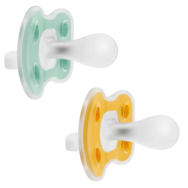 Dr Brown's Advantage One Piece Pacifier Green and Yellow 6-18m 2 pcs