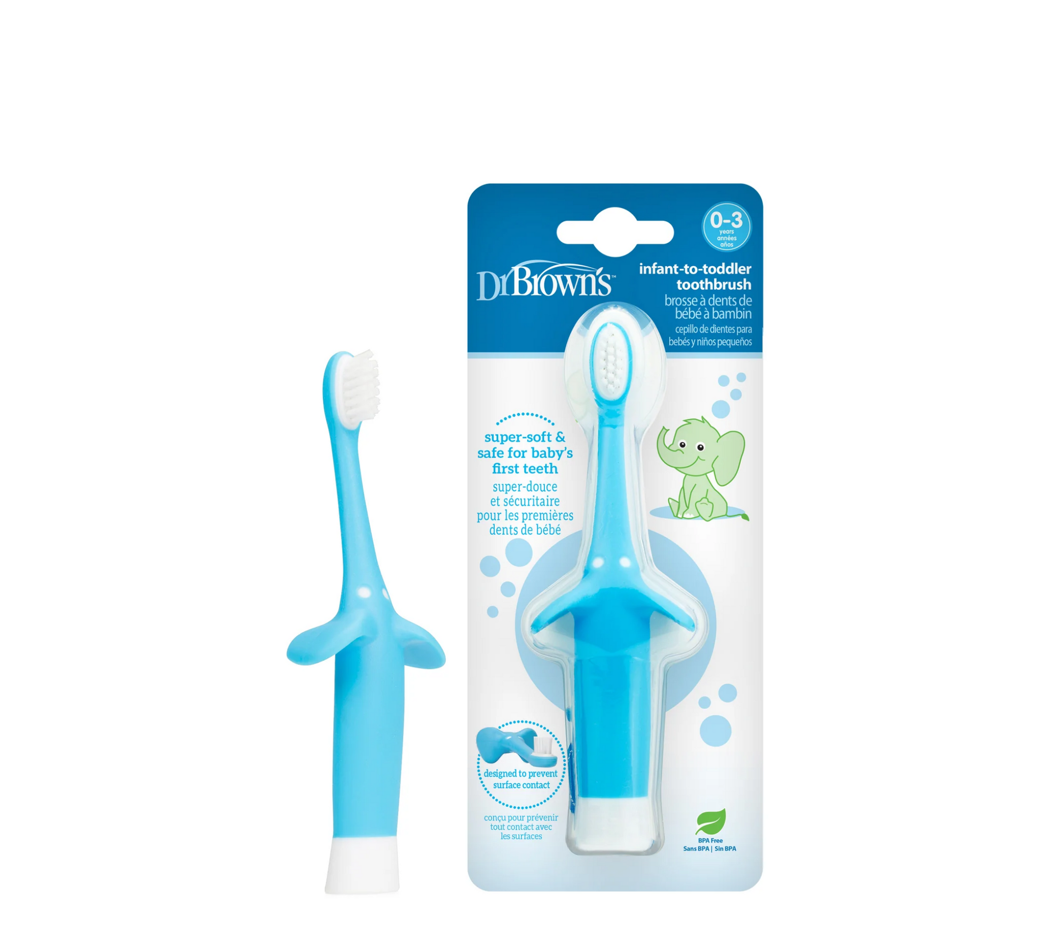 Dr. Brown's Infant-to-Toddler Toothbrush Elephant (0-3 Years)