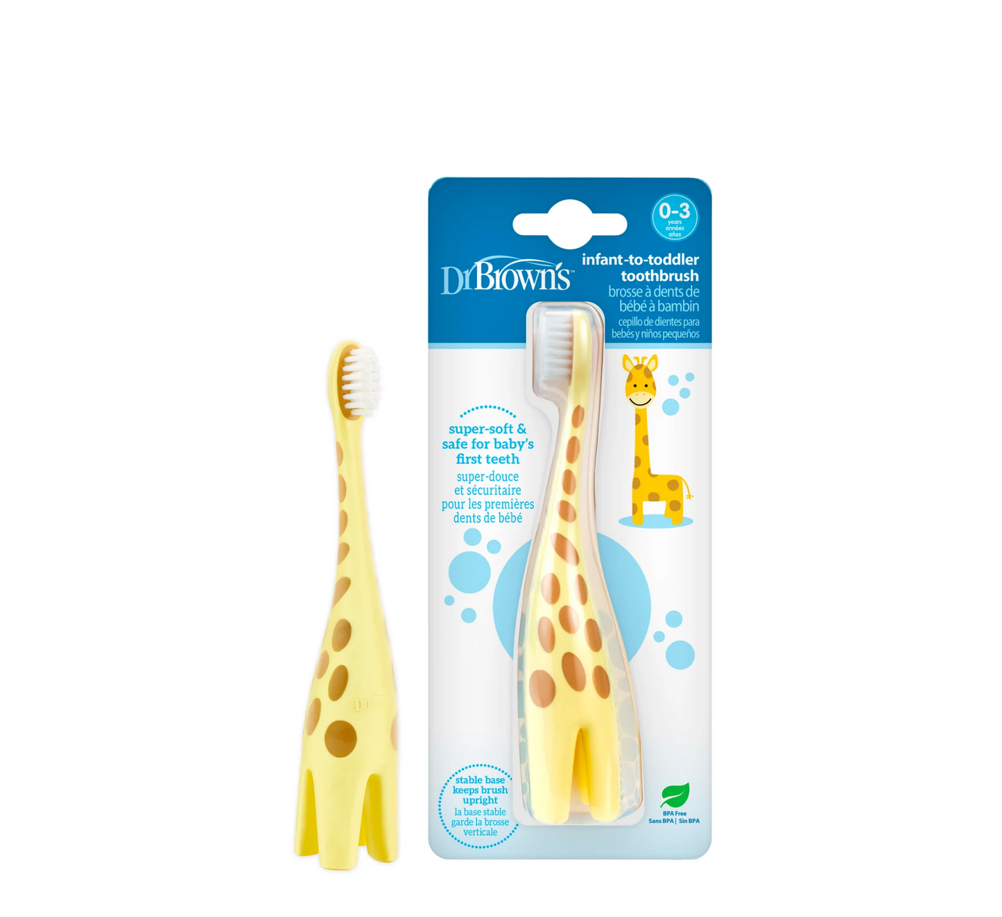 Dr. Brown's Infant-to-Toddler Toothbrush Giraffe (0-3 Years)