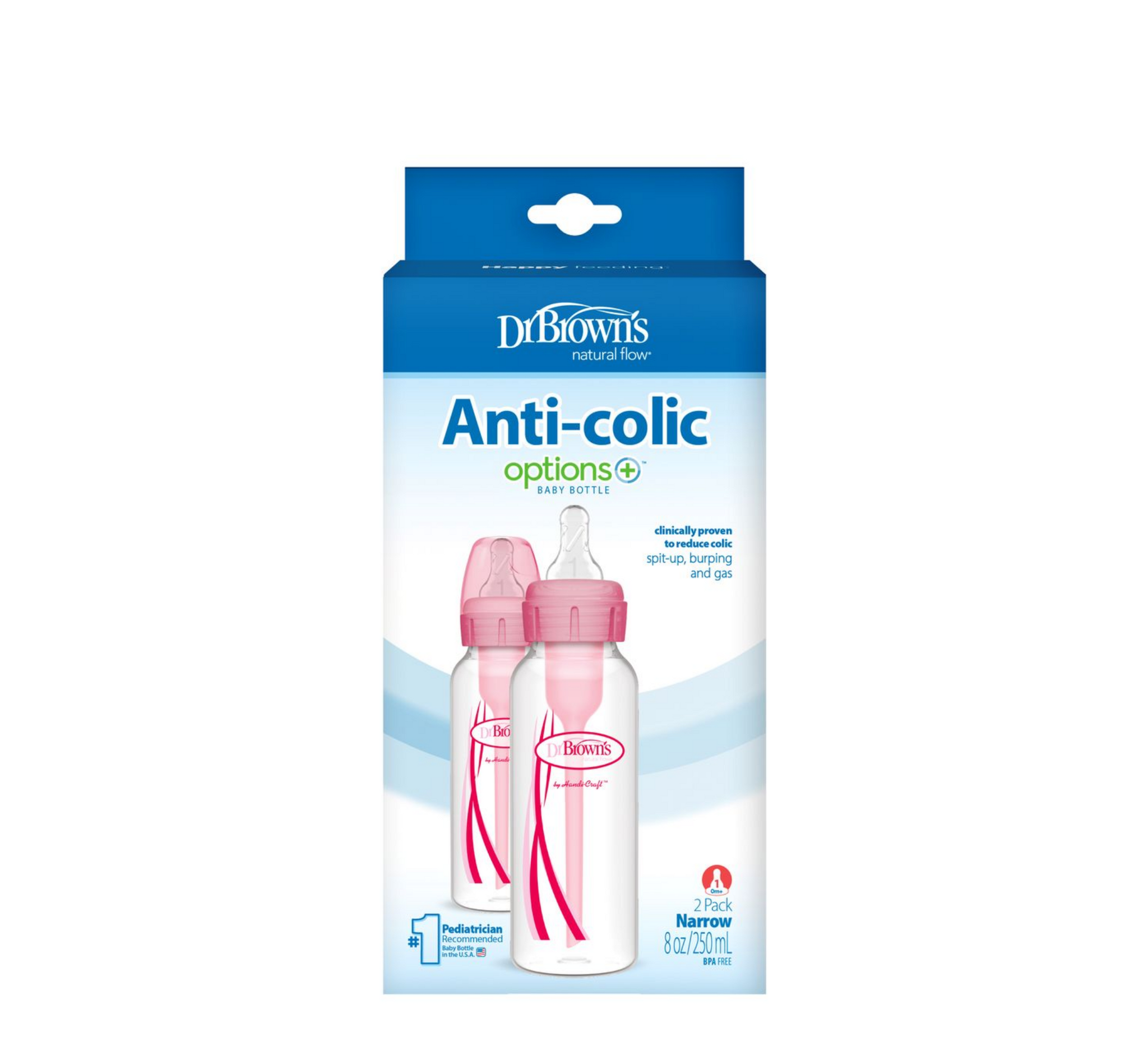 Dr. Brown’s Narrow Neck Options+ Baby Bottle (2 x 250ml)