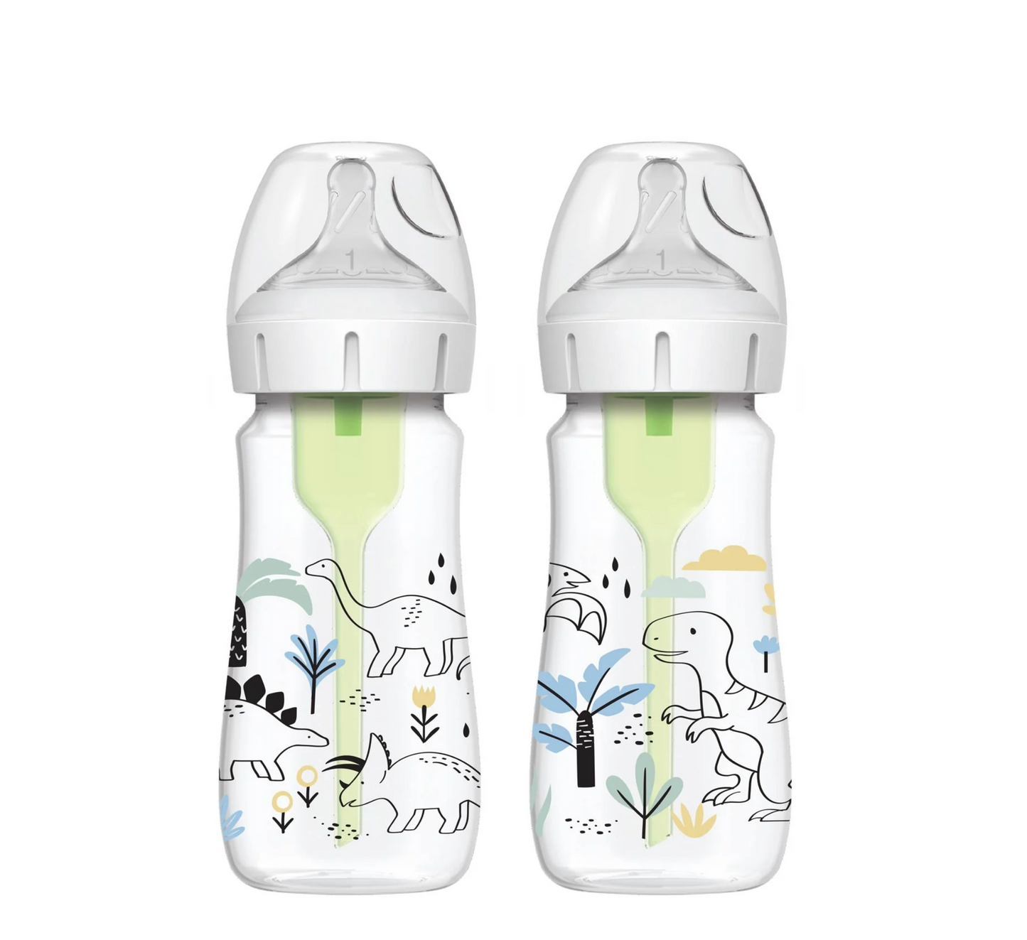 Dr. Brown’s Natural Flow Anti-Colic Options+ Wide-Neck Baby Bottle *270ml (2 Pack) - (shishe plastike)