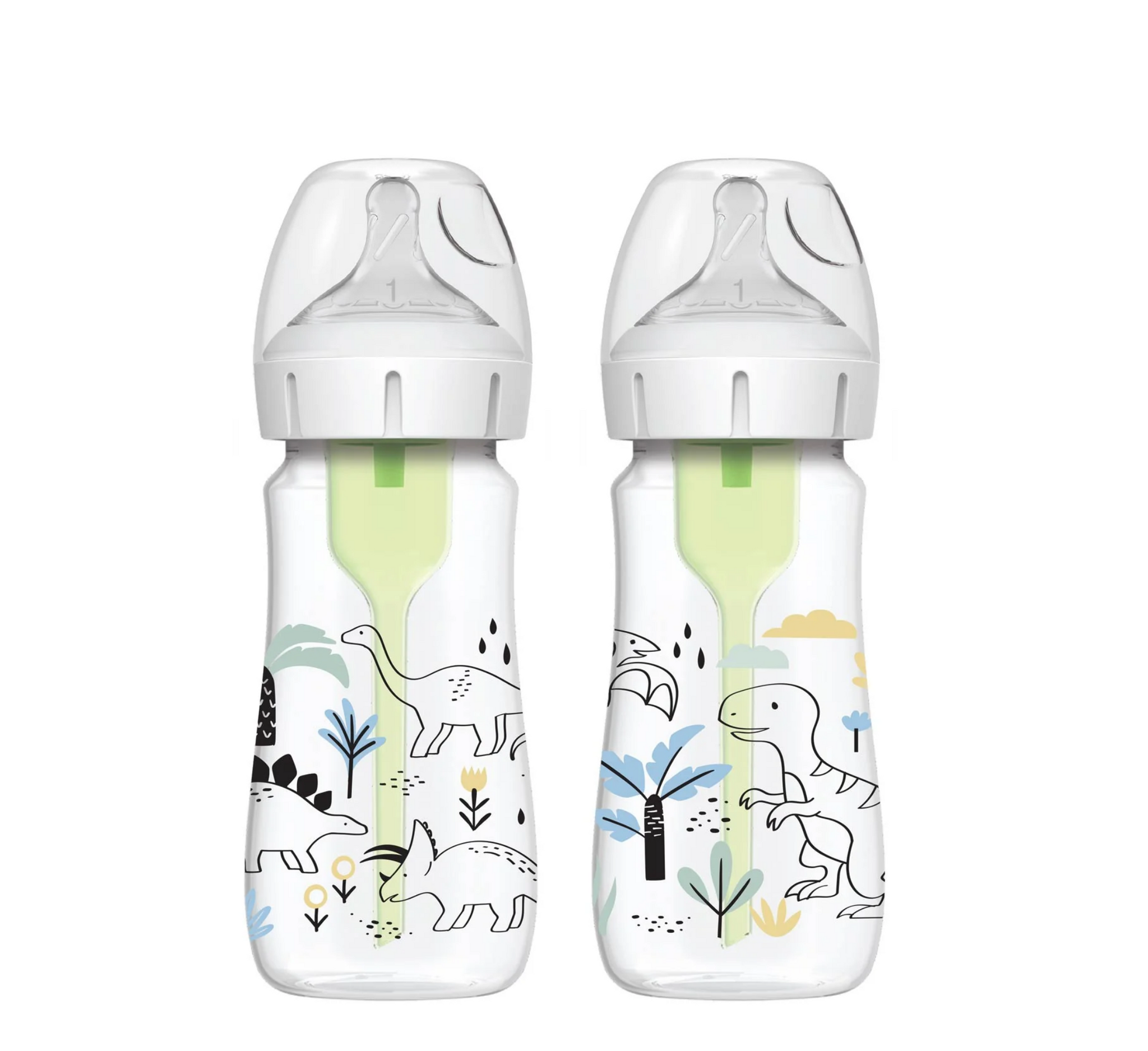 Dr. Brown’s Natural Flow Anti-Colic Options+ Wide-Neck Baby Bottle *270ml (2 Pack) - (shishe plastike)