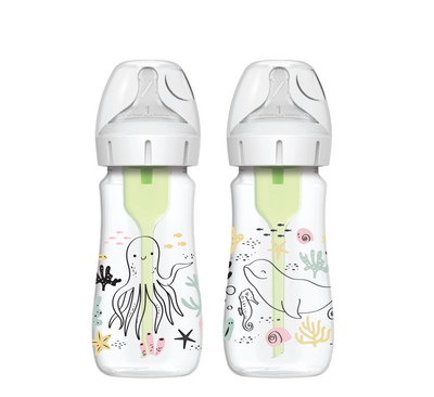 Dr. Brown’s Natural Flow Anti-Colic Options+ Wide-Neck Baby Bottle 2x270ml - (shishe plastike)