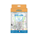 Dr. Brown’s Natural Flow Anti-Colic Options+ Wide-Neck Baby Bottle *270ml (2 Pack) - (shishe plastike)