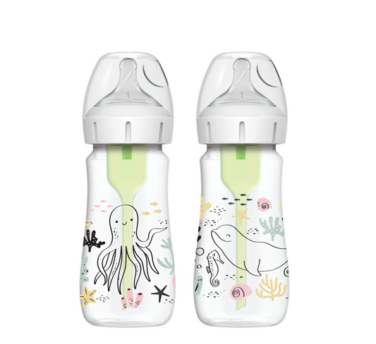 Dr. Brown’s Natural Flow Anti-Colic Options+ Wide-Neck Baby Bottle *270ml (2 Pack)