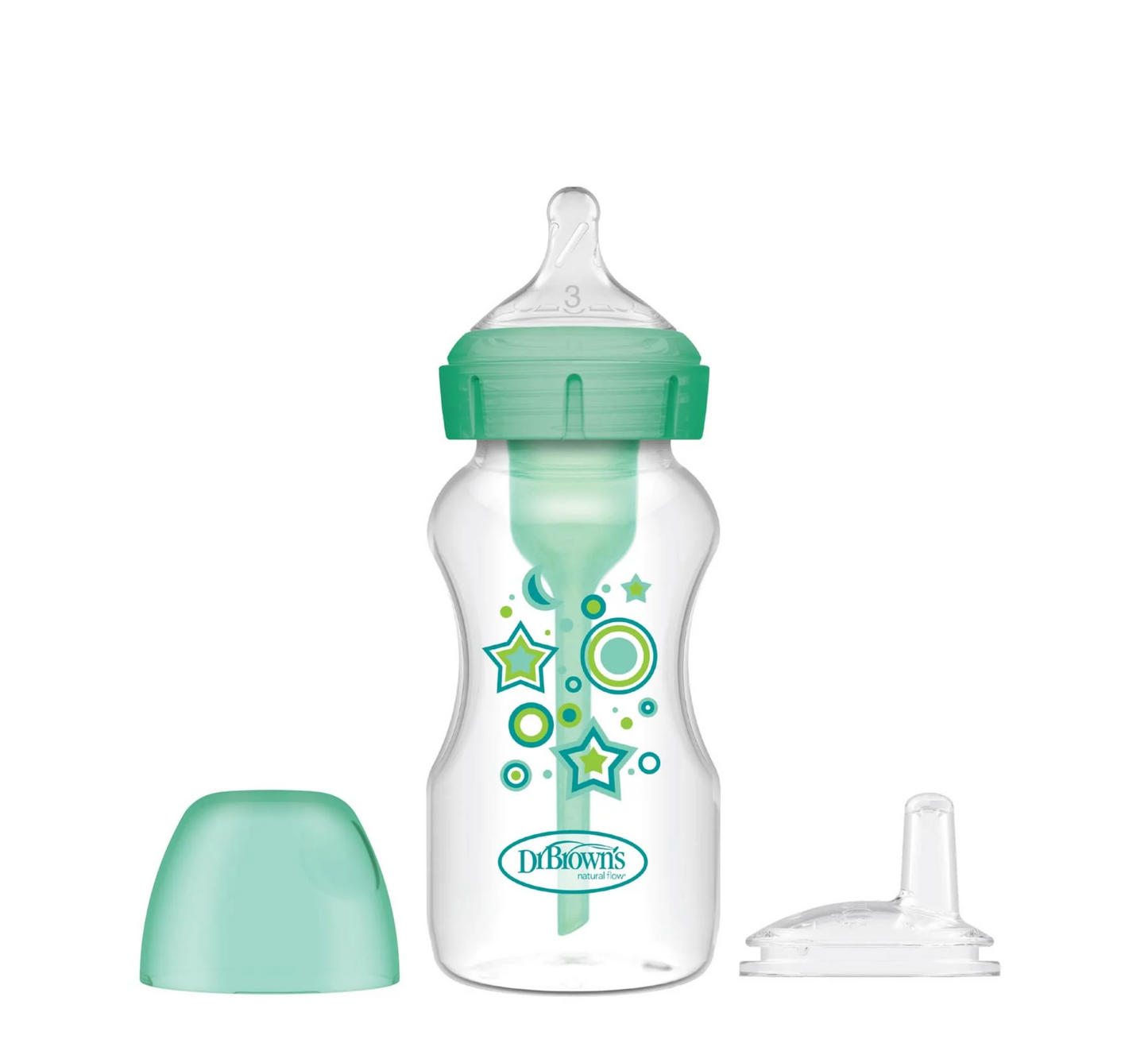 Dr. Brown's Natural Flow Anti-Colic Options+ Wide-Neck Sippy Bottle Starter Kit *270ml