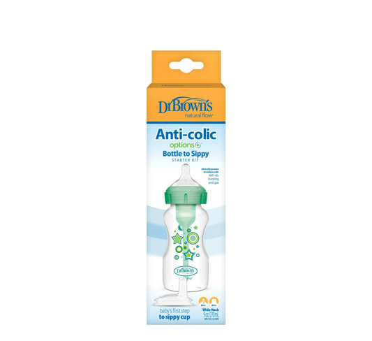 Dr. Brown's Natural Flow Anti-Colic Options+ Wide-Neck Sippy Bottle Starter Kit *270ml
