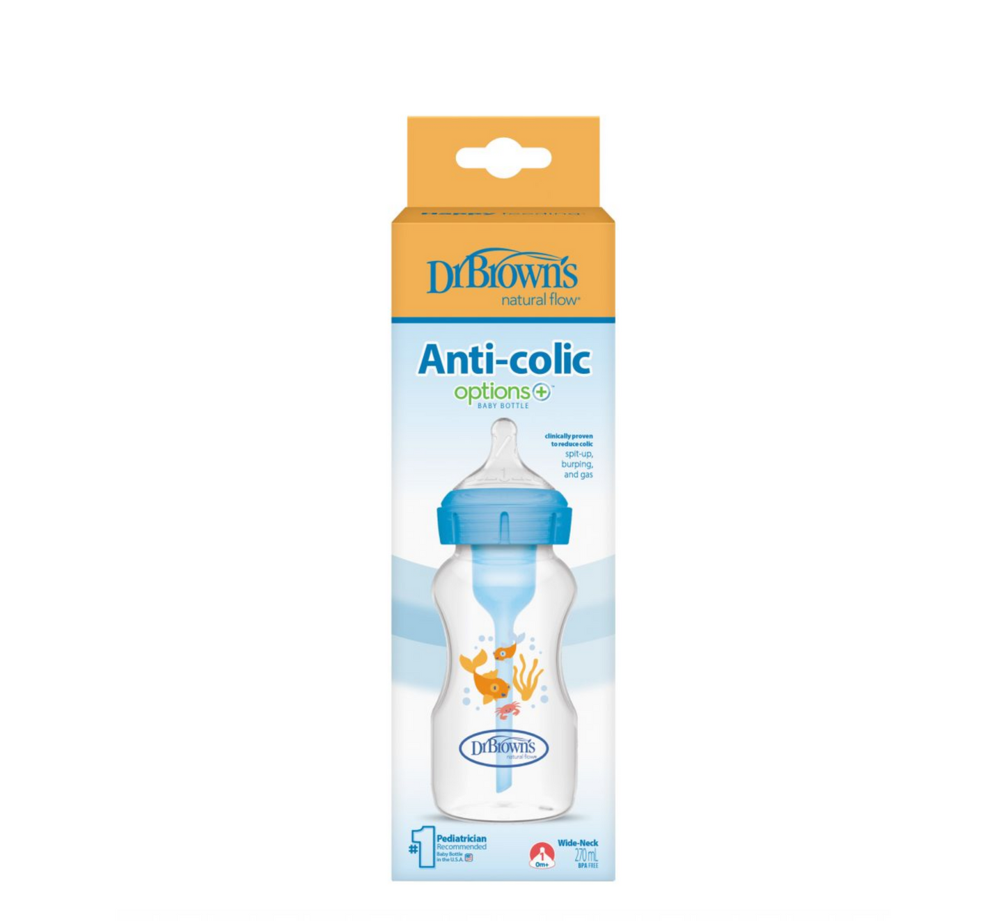 Dr. Brown’s Option+ Anti-colic Wide-Neck Bottle (shishe plastike) *270ml