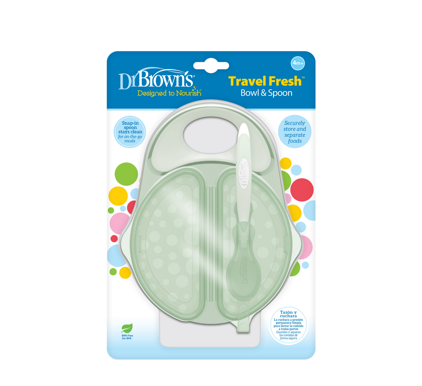 Dr. Brown's Travel Fresh Bowl & Spoon Combo 4M+