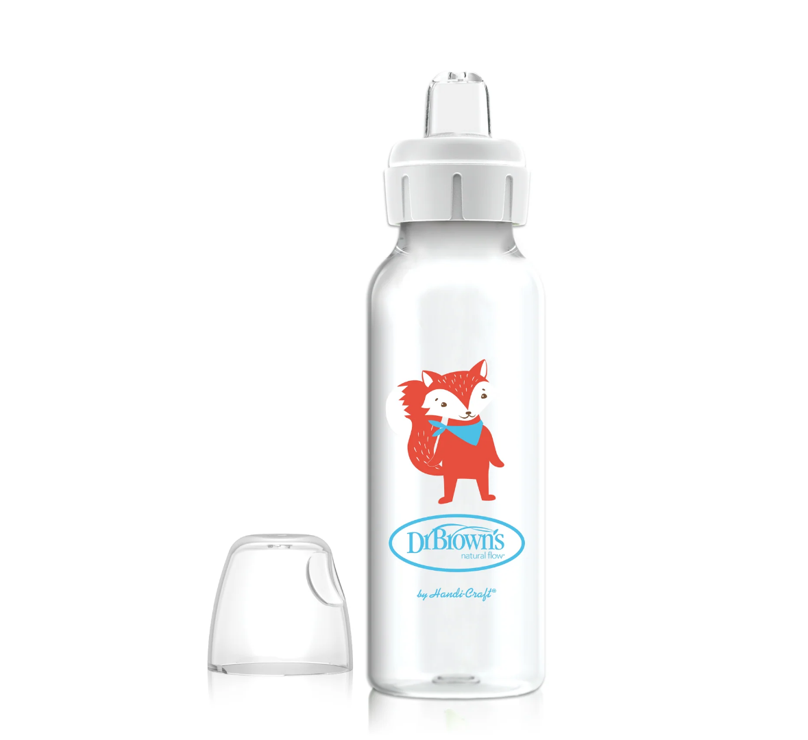 Dr. Brown's Milestones™ Narrow Sippy Bottle 6 Months+ Fox Design (*250ml)