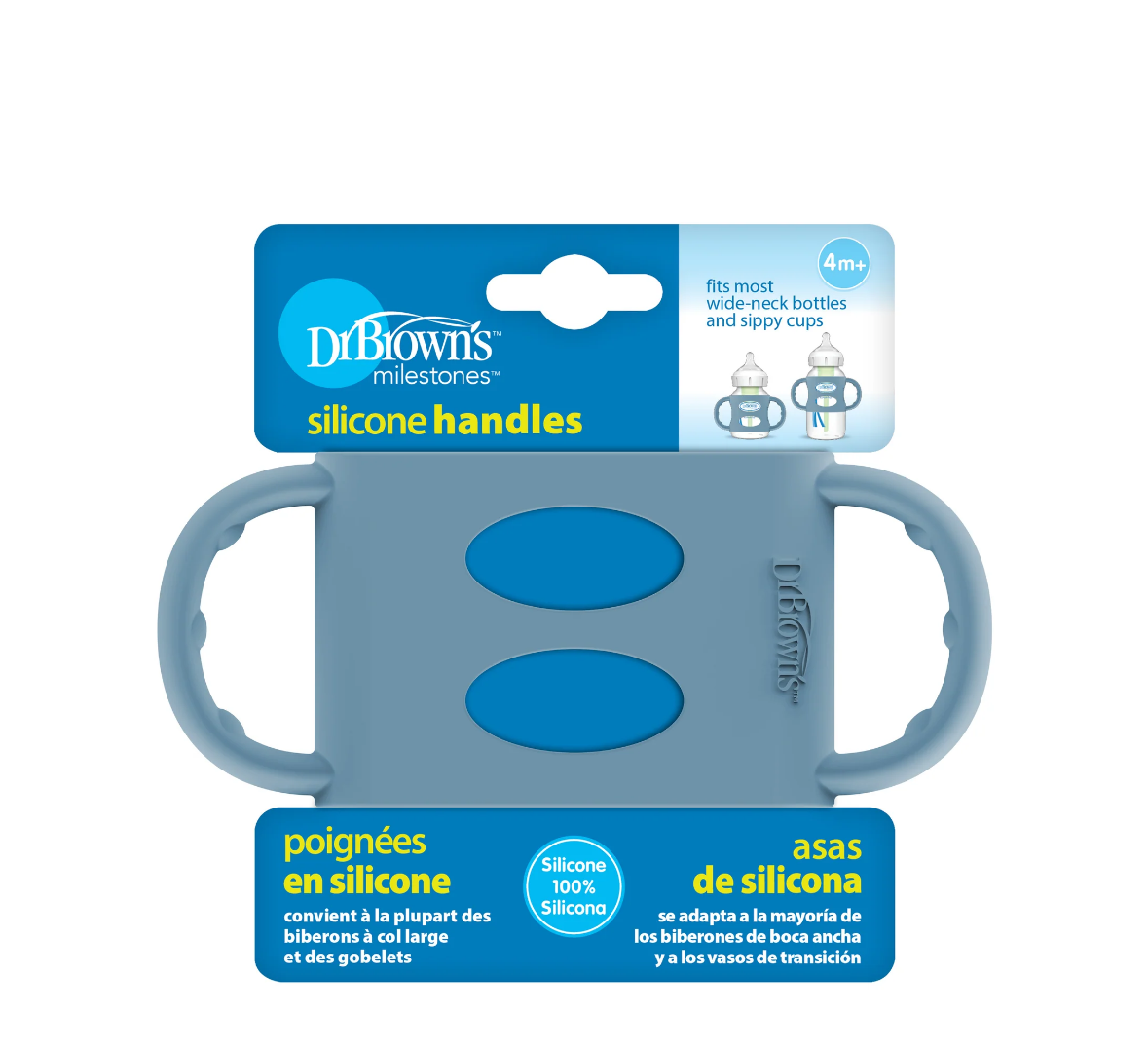 Dr. Brown’s Milestones™ Wide-Neck Silicone Handles 4 Months+