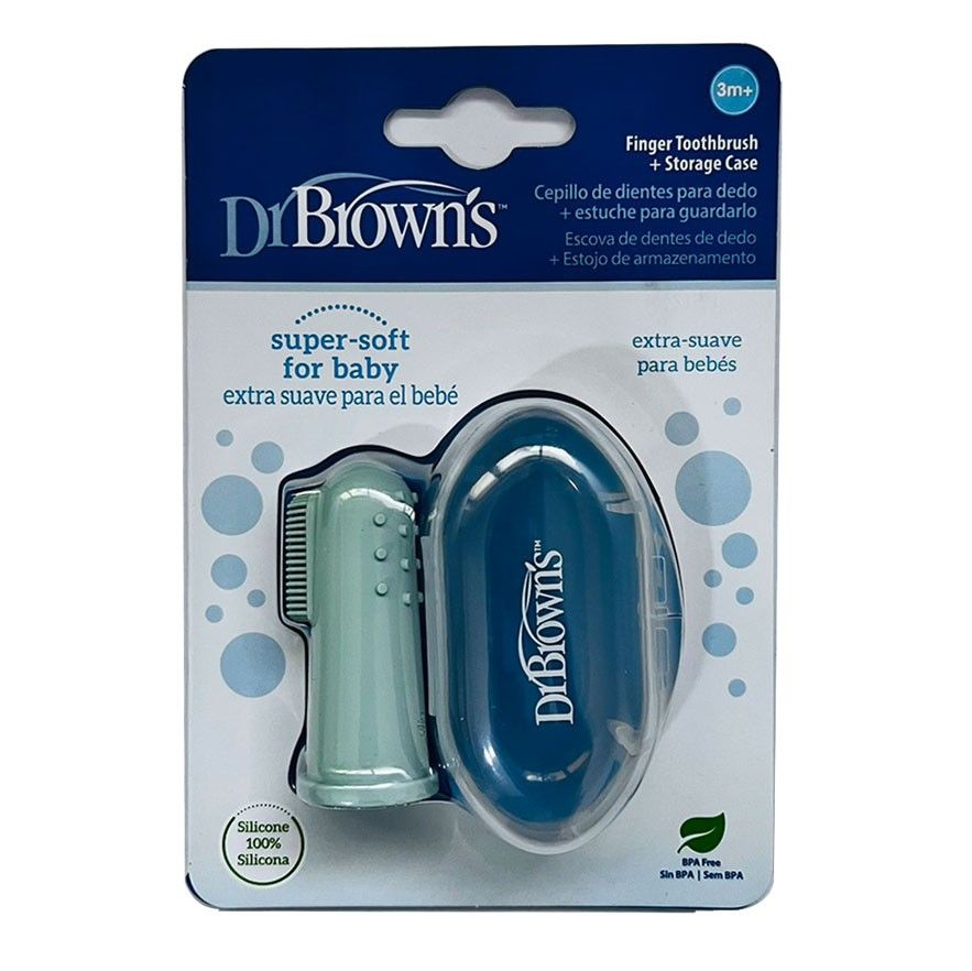 Dr Brown Finger Toothbrush + Storage Case
