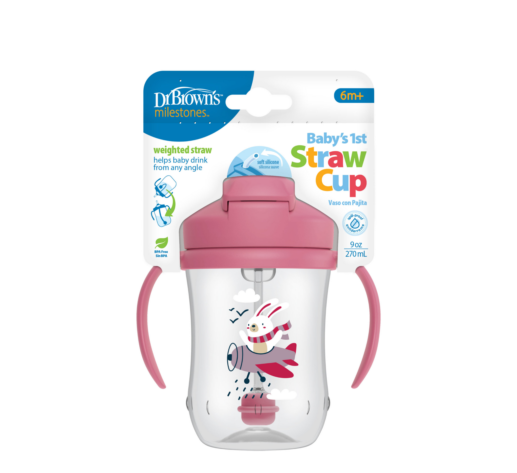 Dr. Brown’s Baby’s First Straw Cup with Handles 6M+ *270ml