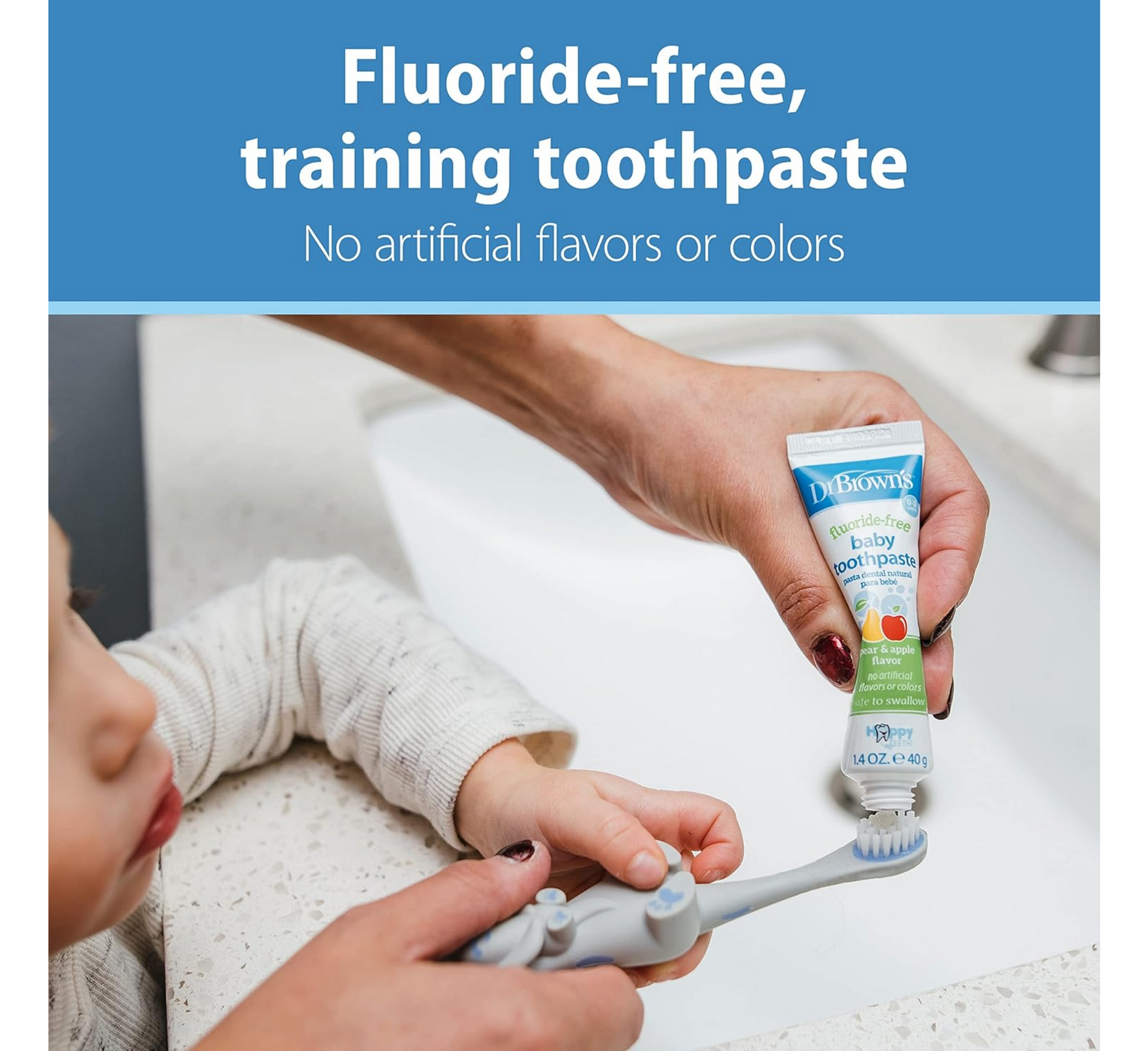 Dr Brown's Flouride-Free Baby Toothpaste 0-3 Years *40g