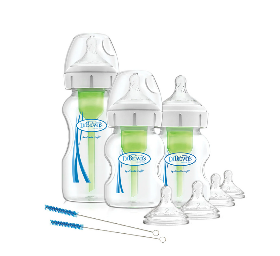Dr Brown's Options+ Anti-Colic Baby Bottle Starter Kit (shishe plastike)