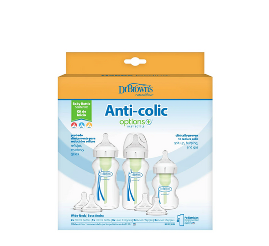 Dr Brown's Options+ Anti-Colic Baby Bottle Starter Kit