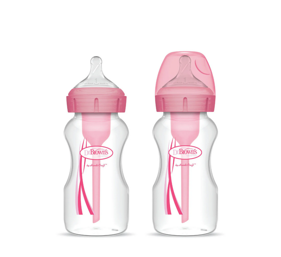 Dr Brown's Options+ Anti-Colic Wide Neck Baby Bottle (shishe plastike) (2 x 270ml)
