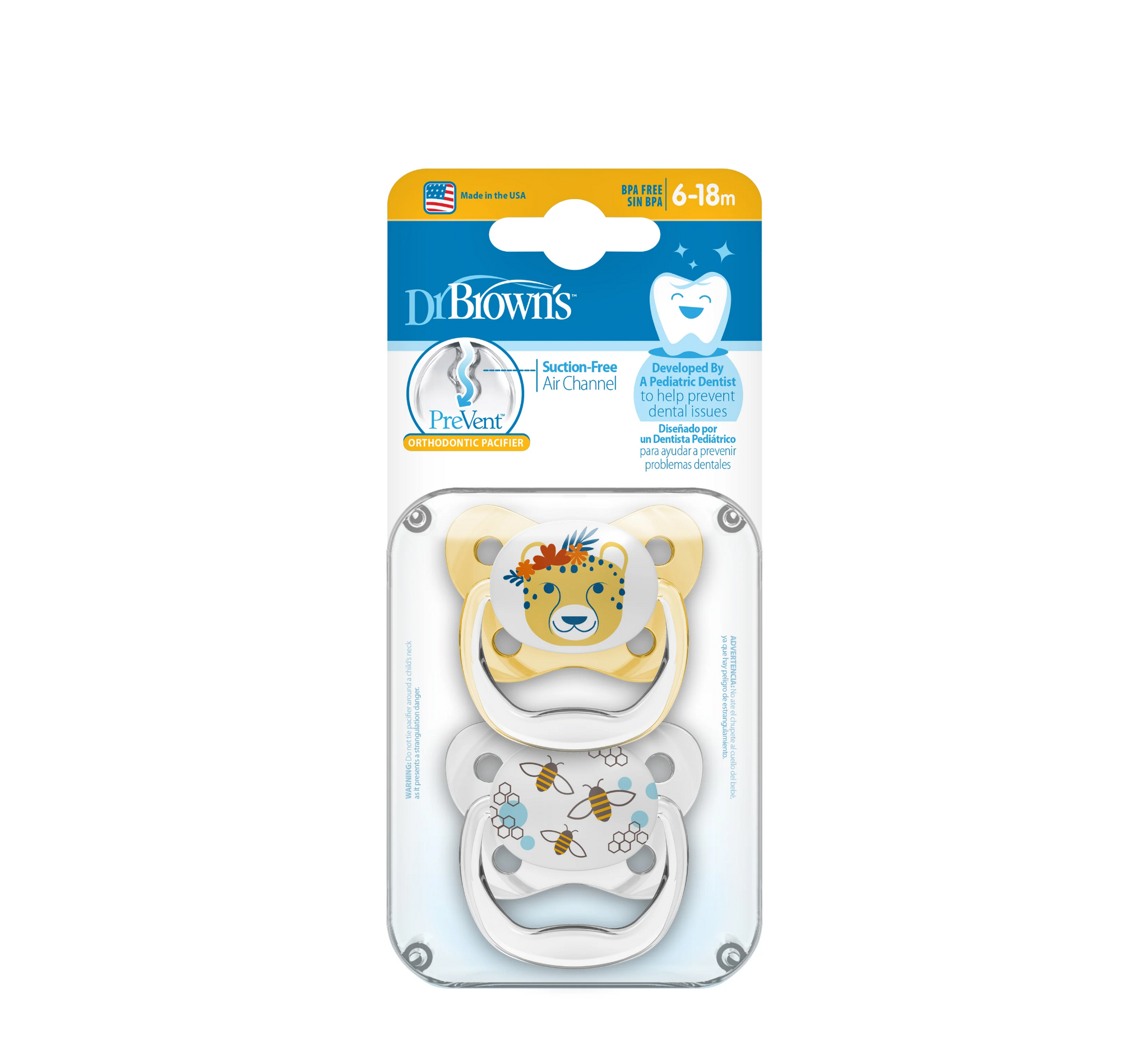 Dr Brown's PreVent Soothers 6-18 Months (biberon rrens)