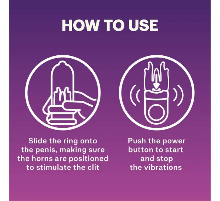 Durex Devil Ring Vibrating Sex Toy x1pcs