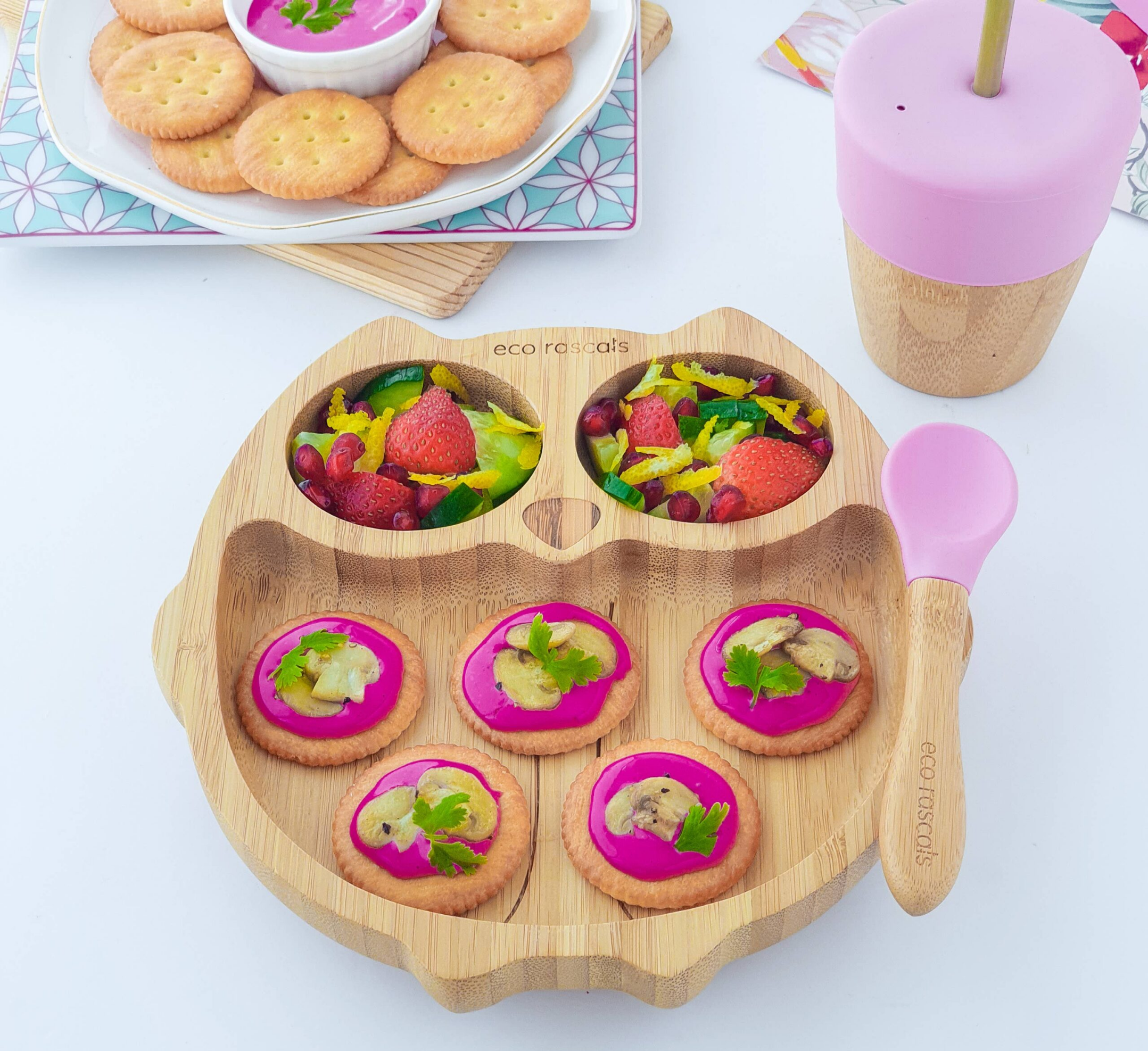 Eco Rascals Bamboo Owl Plate Weaning Gift Set