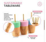 Eco Rascals Bamboo Tall Cup with Bamboo Straws 18M+ *210ml