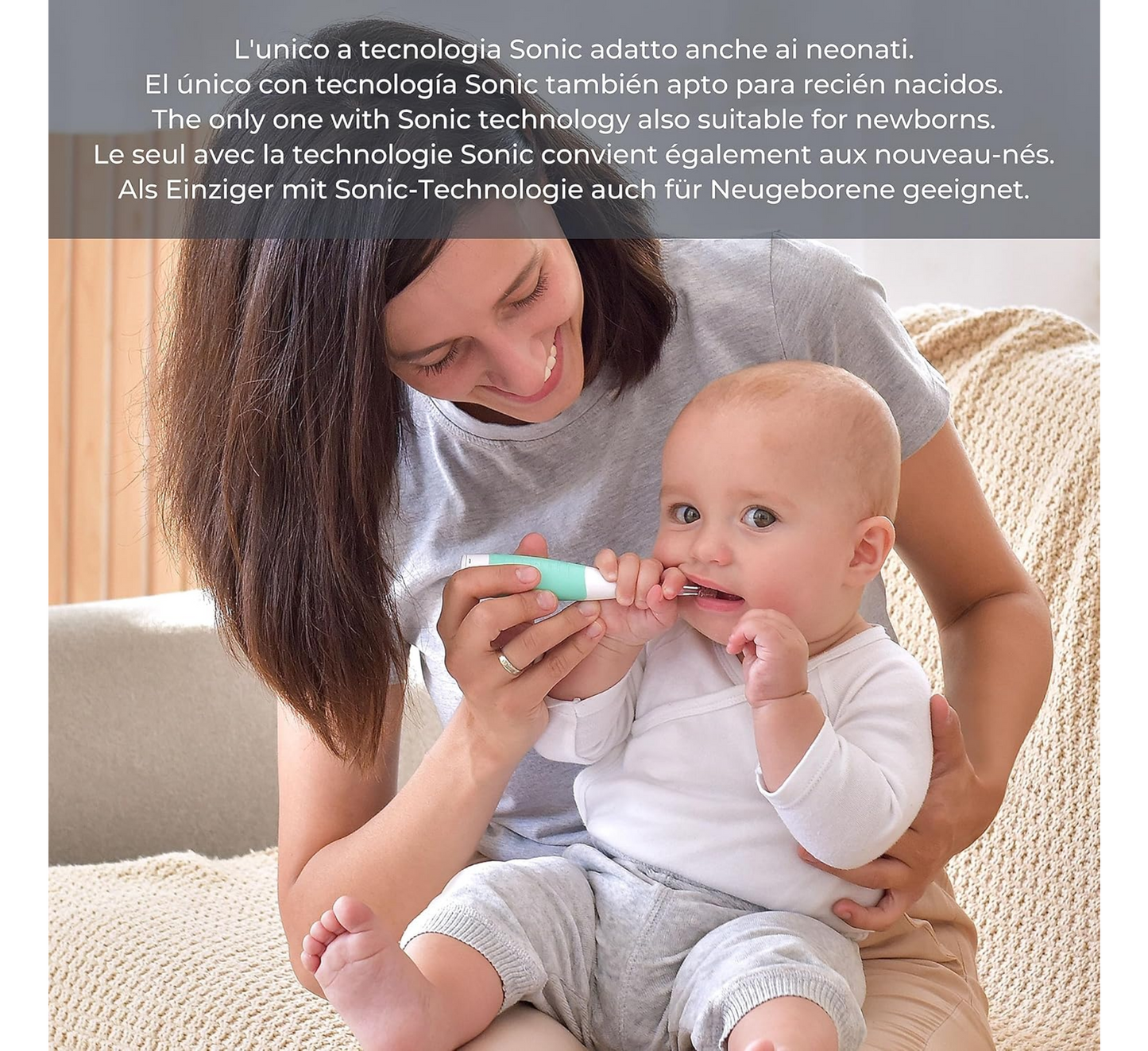 Furçë dhëmbësh elektrike Nuvita për foshnje dhe fëmijë të vegjël - Sonic Clean &amp; Care 1151