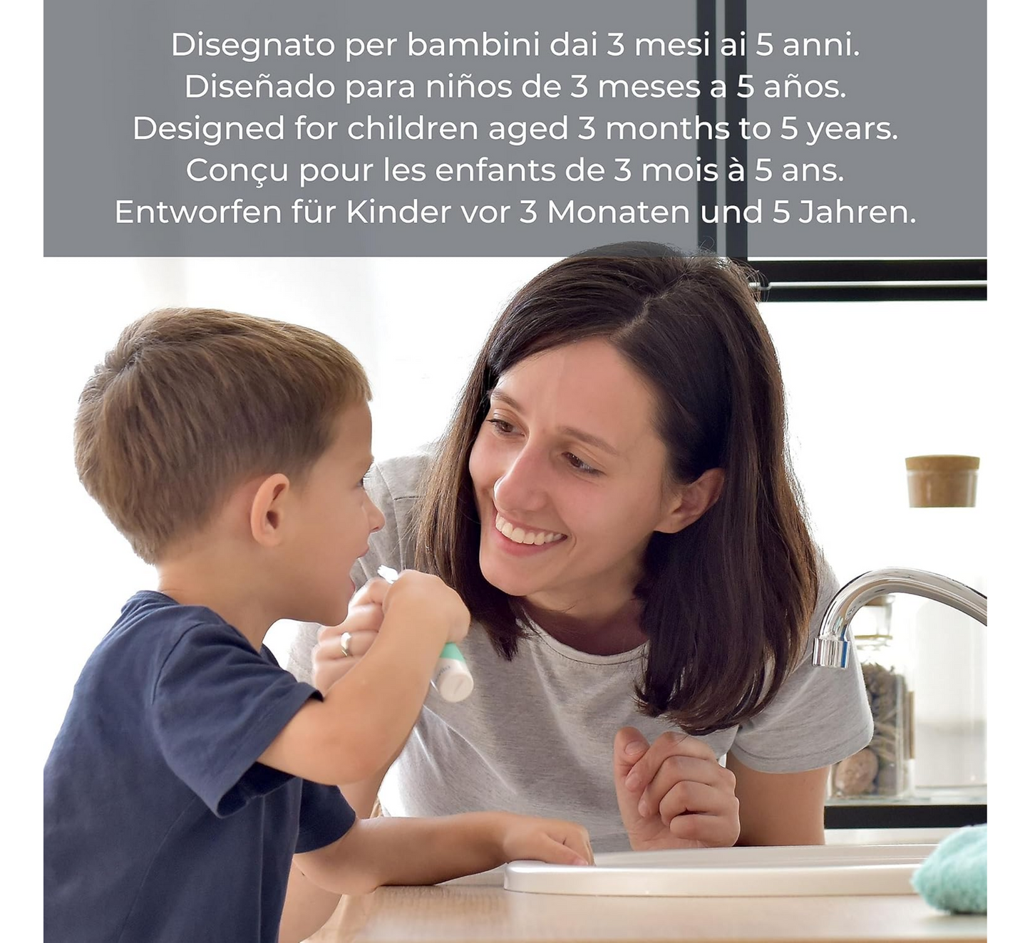 Furçë dhëmbësh elektrike Nuvita për foshnje dhe fëmijë të vegjël - Sonic Clean &amp; Care 1151