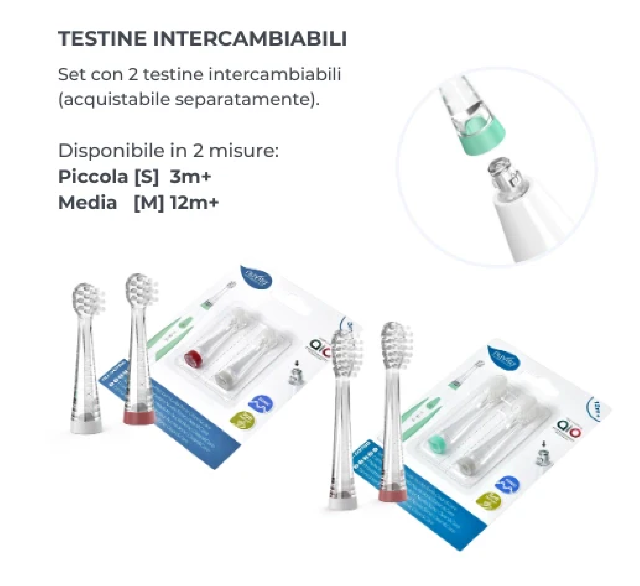 Nuvita Electric Toothbrush for Babies and Toddlers - Sonic Clean & Care 1151