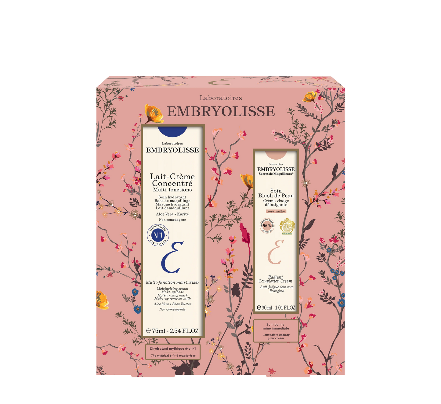 EMBRYOLISSE Gift Set - Lait-Crème Concentré (75ml) & Radiant Complexion Cream Rose Glow (30ml)