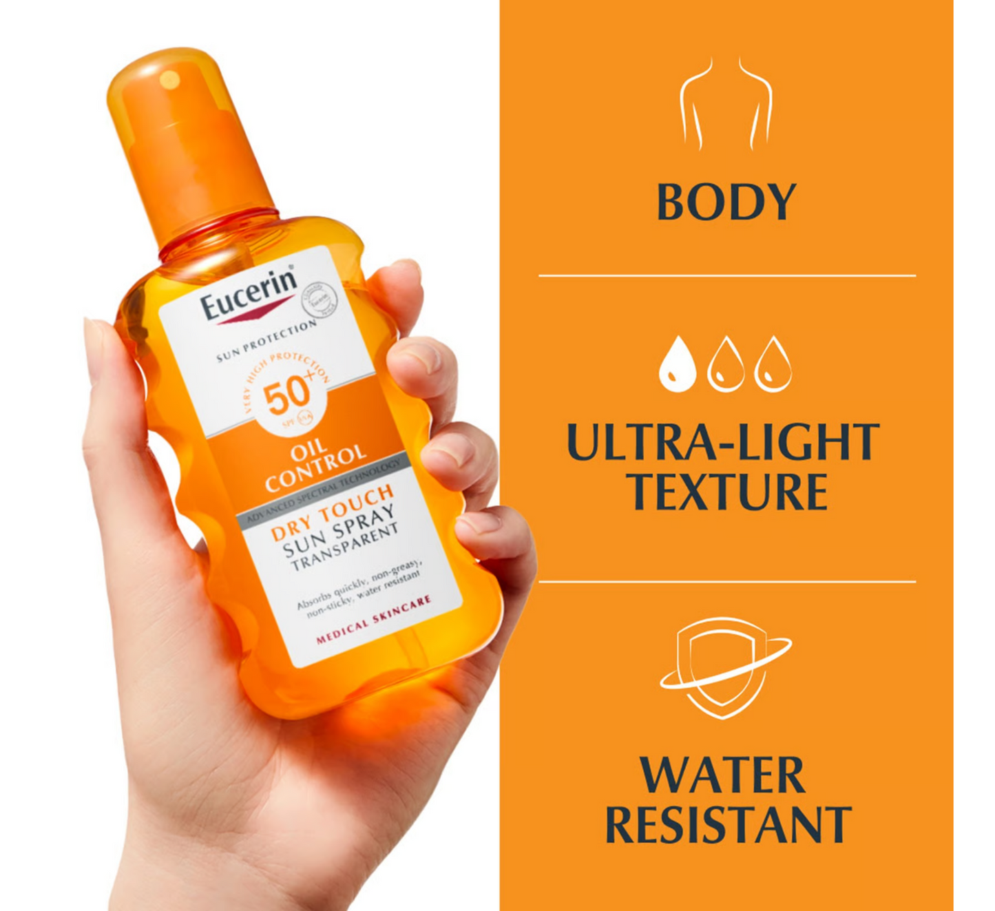 Eucerin Oil Control Dry Touch Sun Spray SPF50 (*200ml)