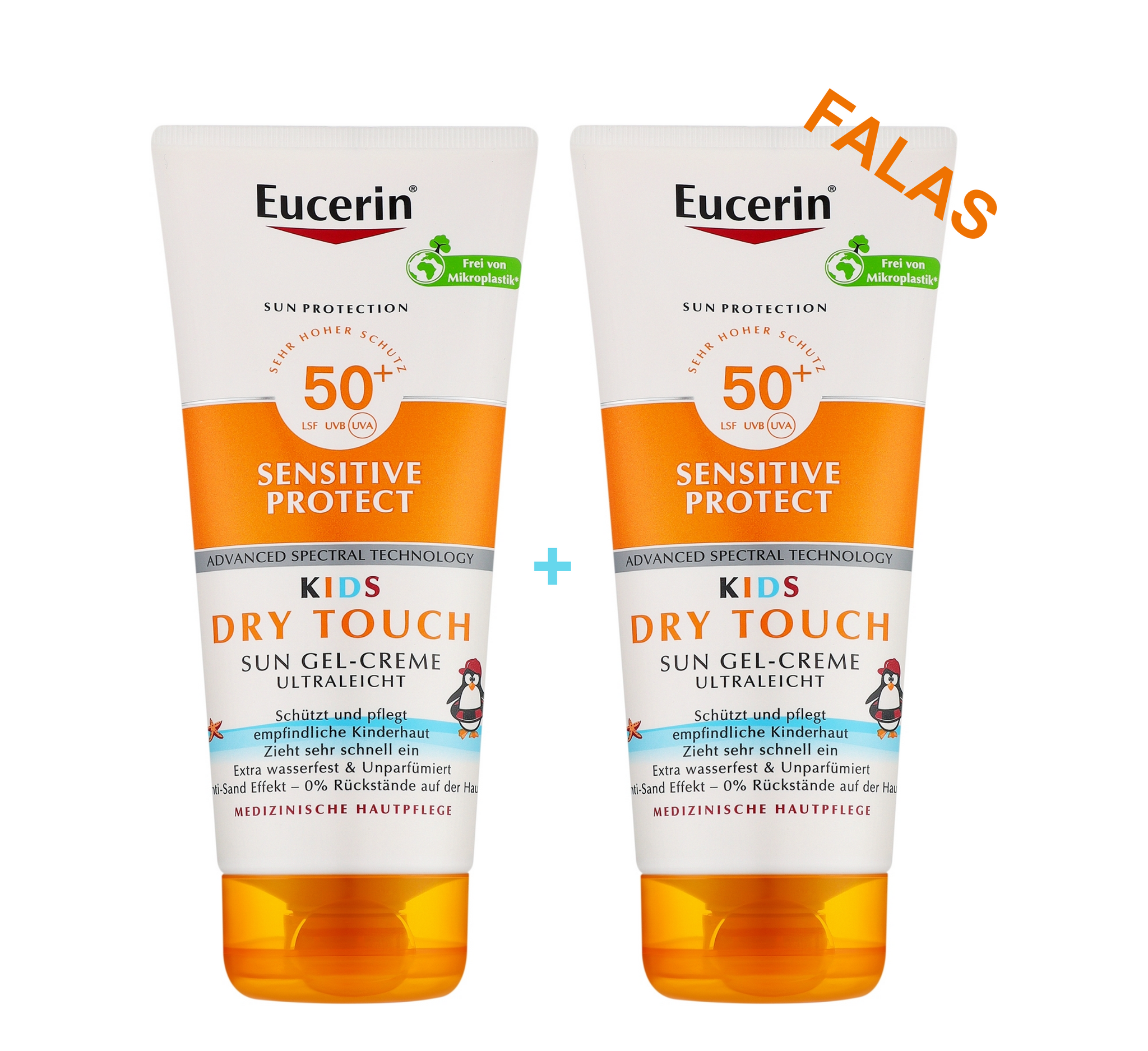 Eucerin Sun Sensitive Protect Kids Dry Touch Gel-Cream Spf50+ Bipack (1+1)