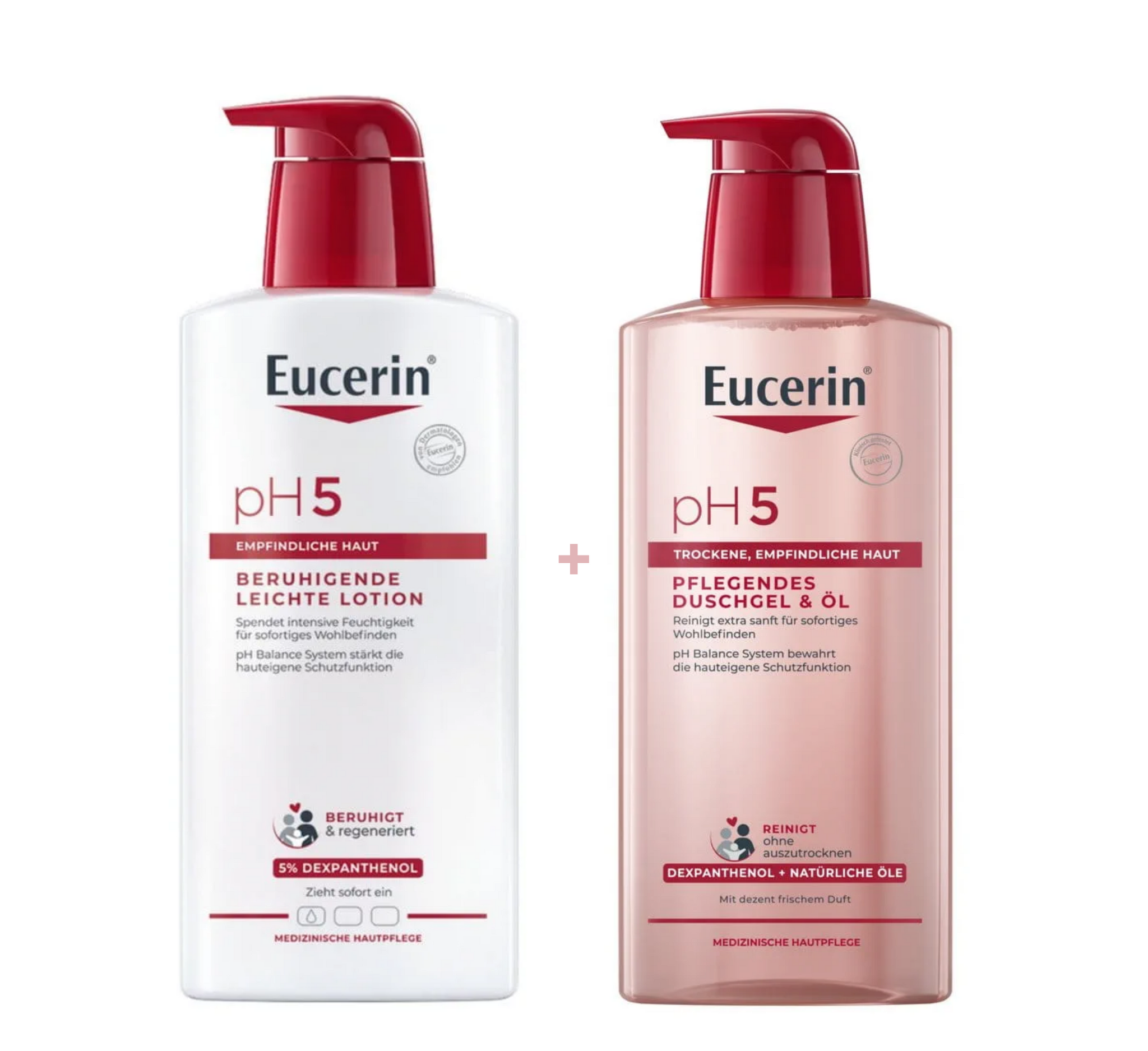 Eucerin pH5 Set - Light Lotion (400ml) + Shower Gel (400ml)