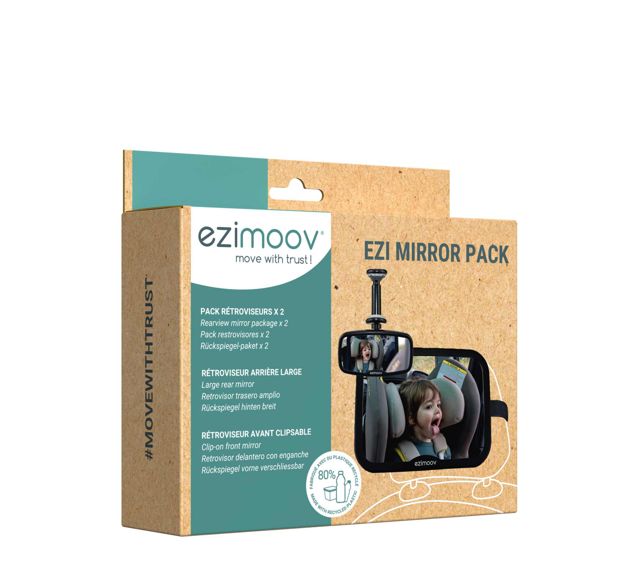 Ezimoov Ezi Mirror Pack (Rear-view mirror + Car seat mirror) 0 Months+