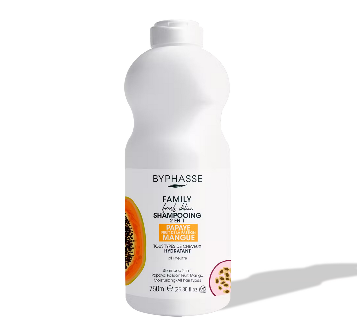 Byphasse Family Fresh Delice Shampoo 2in1 Papaya Passion Fruit & Mango *750ML