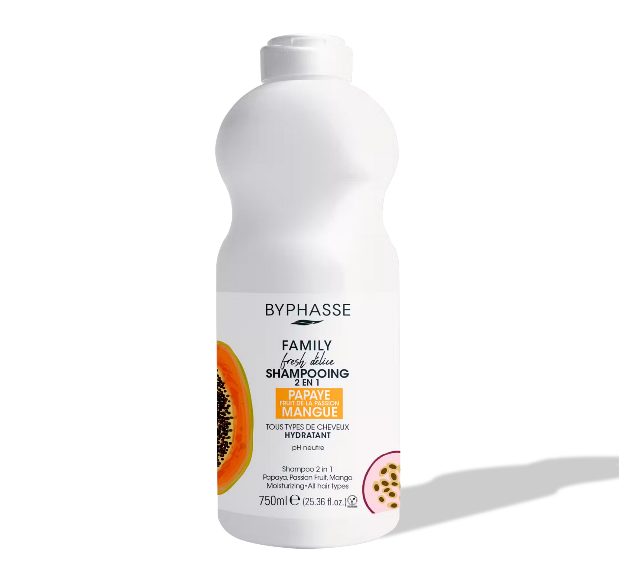 Byphasse Family Fresh Delice Shampoo 2in1 Papaya Passion Fruit & Mango *750ML