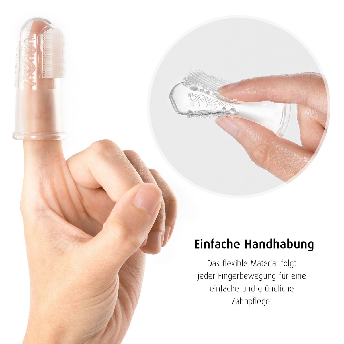 Finger-toothbrush, 2 pieces