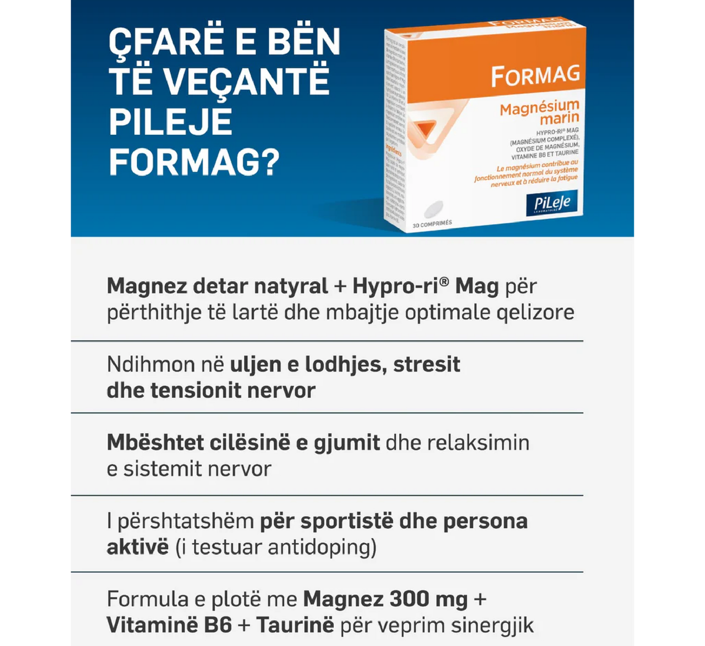 PiLeJe Formag Magnesium Marin *30tabs