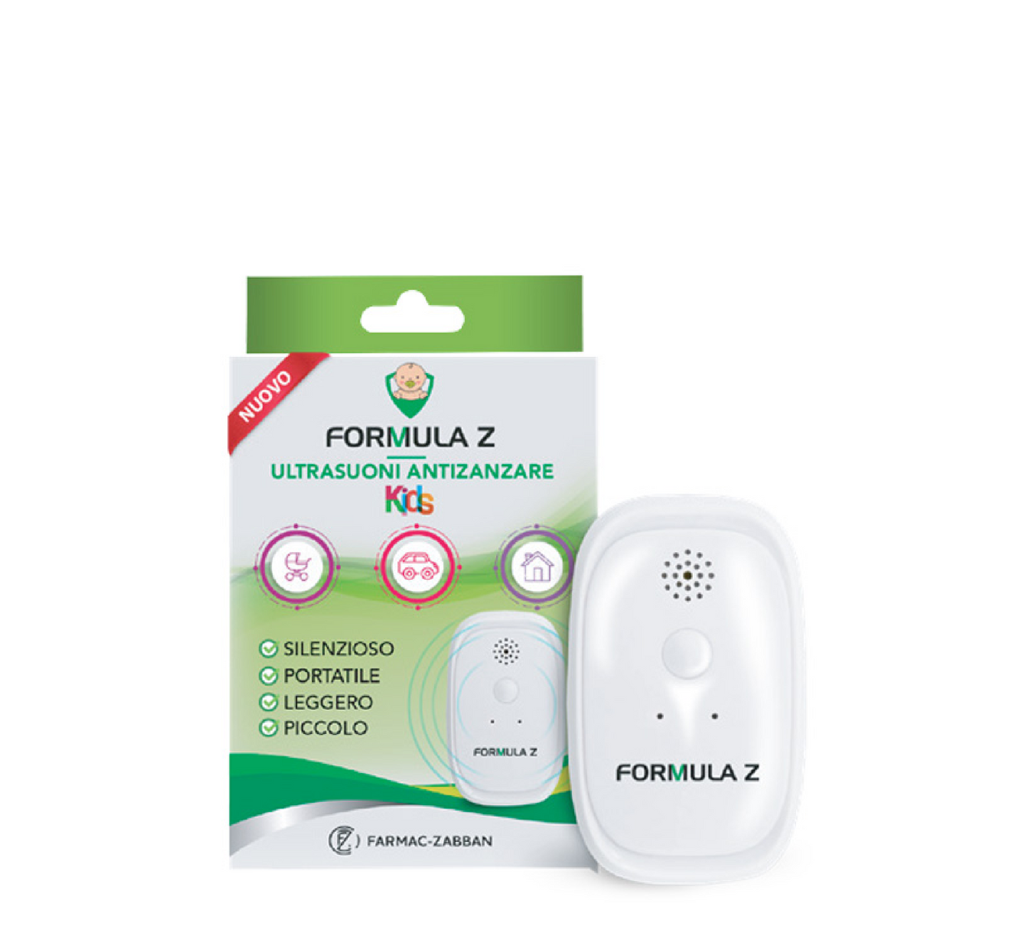 Pajisje ultrasonike kundër mushkonjave Formula Z për fëmijë