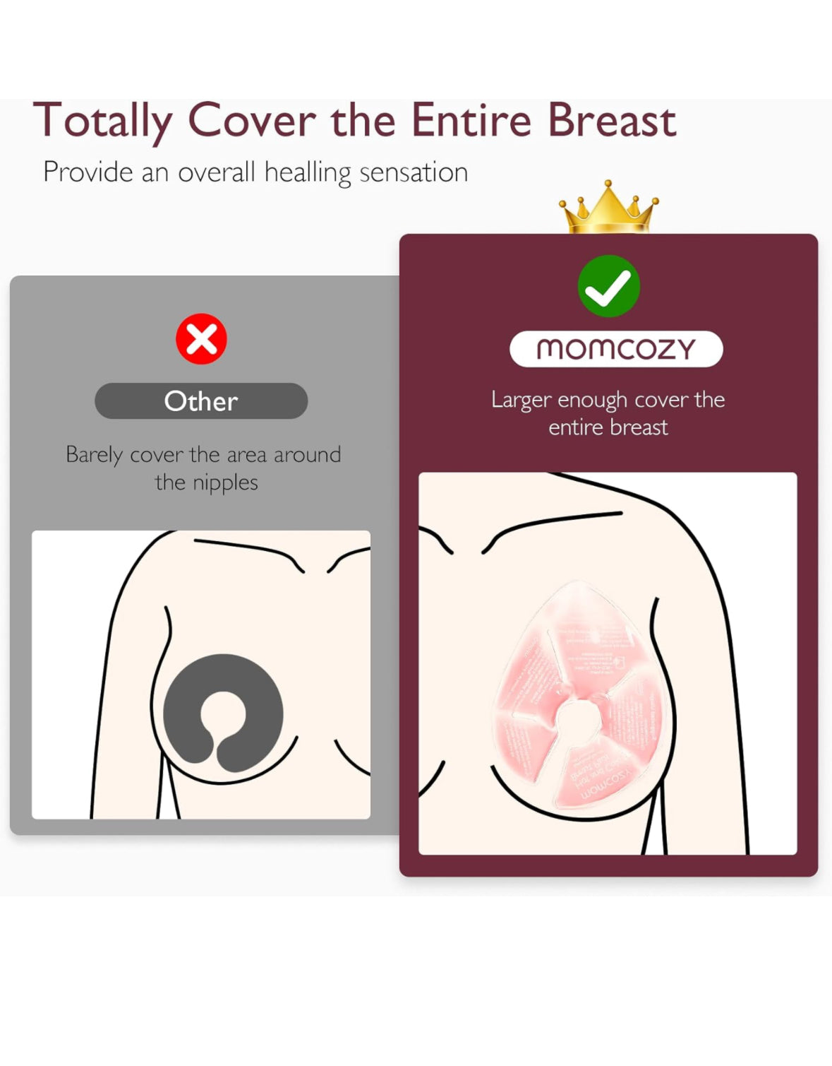 Momcozy Hot and Cold Breast Pads, 2 Pads