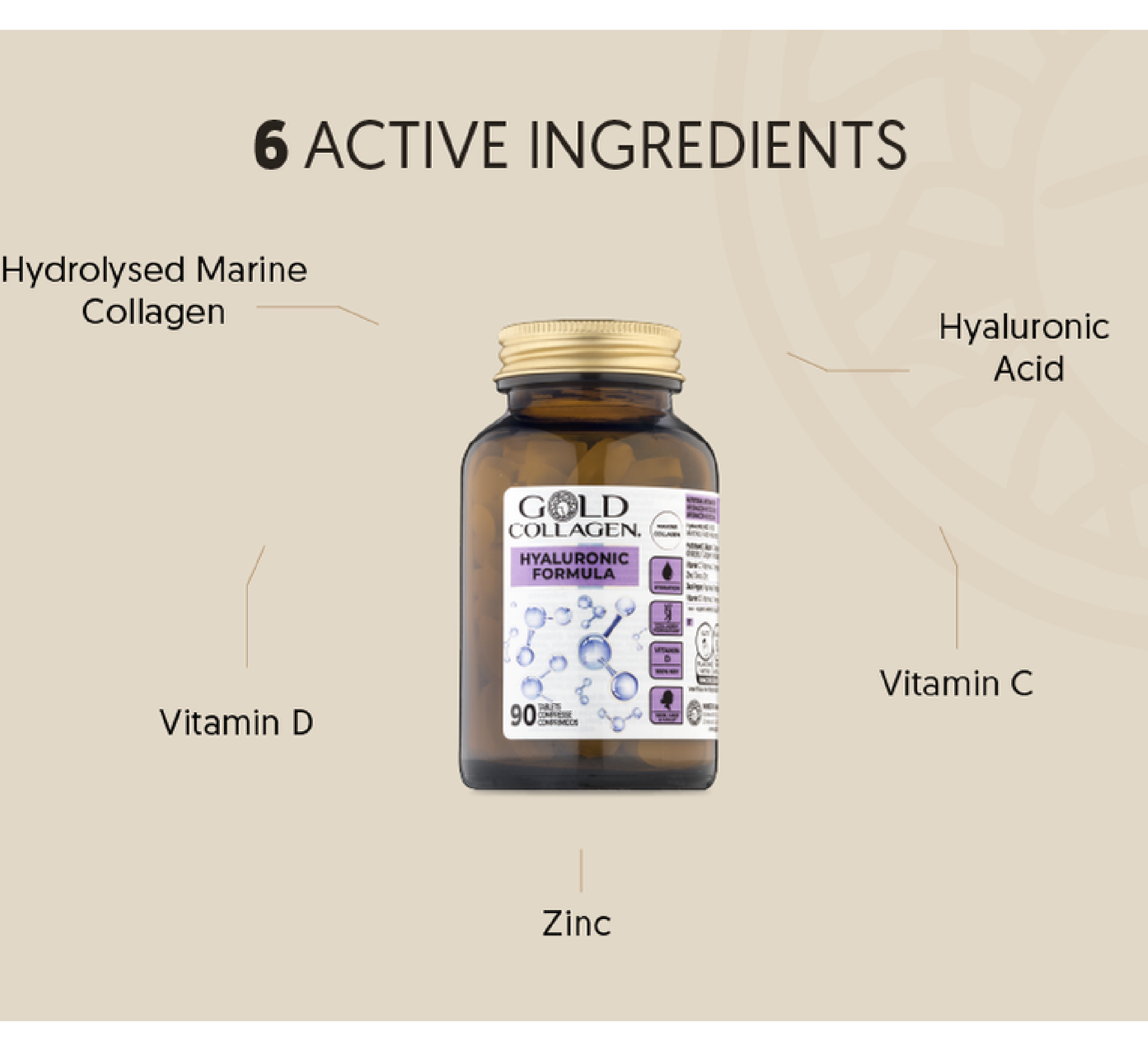 Gold Collagen Hyaluronic Formula *90tab