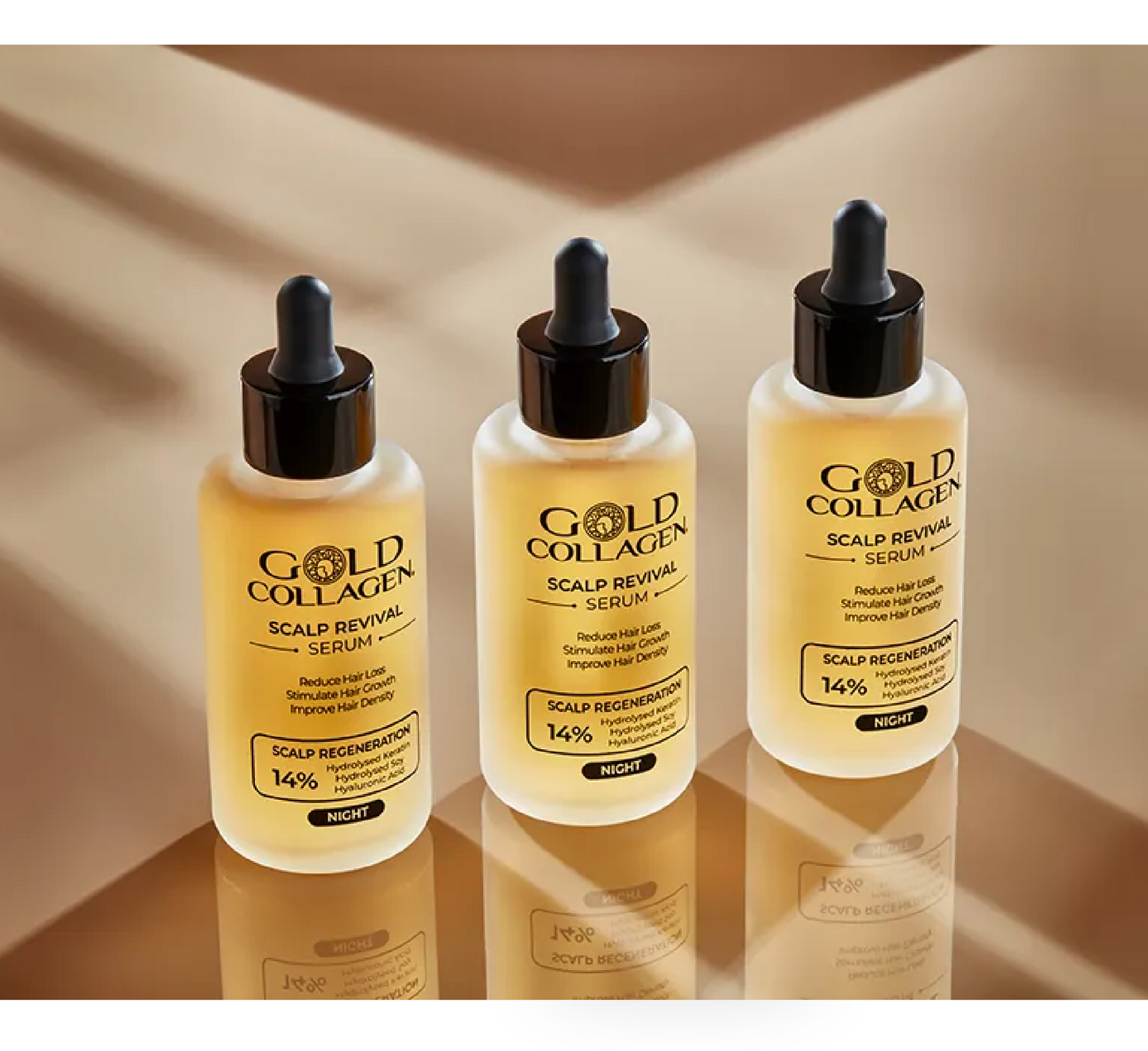 Serum për rigjallërimin e kokës me kolagjen të artë *100ml