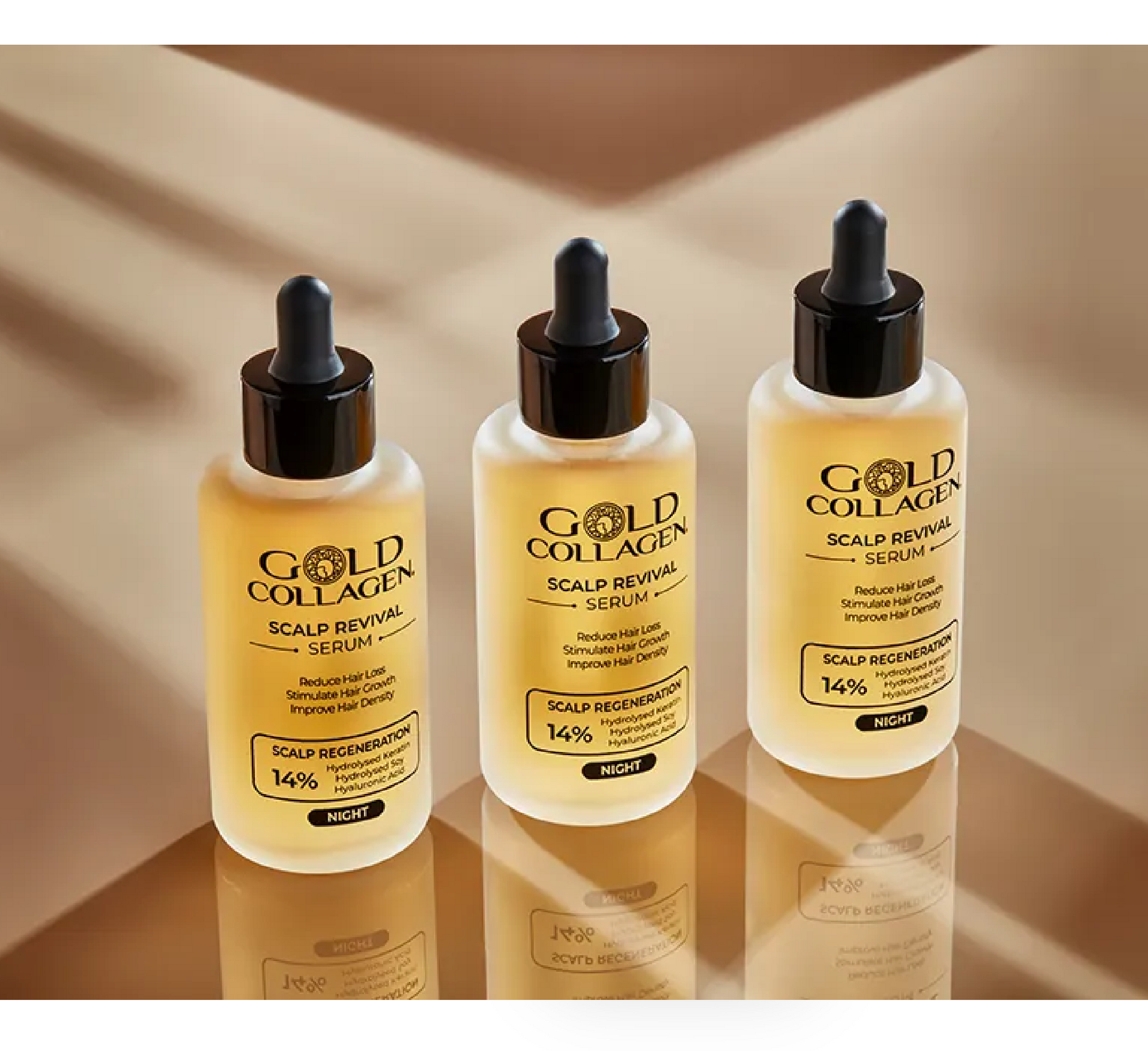 Serum për rigjallërimin e kokës me kolagjen të artë *100ml