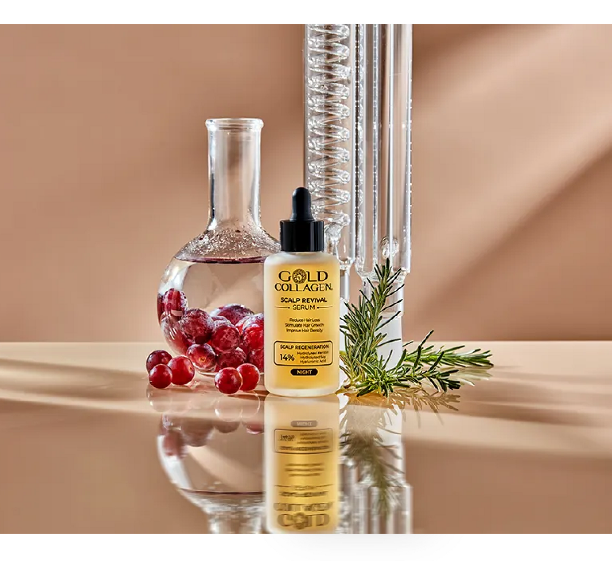 Serum për rigjallërimin e kokës me kolagjen të artë *100ml