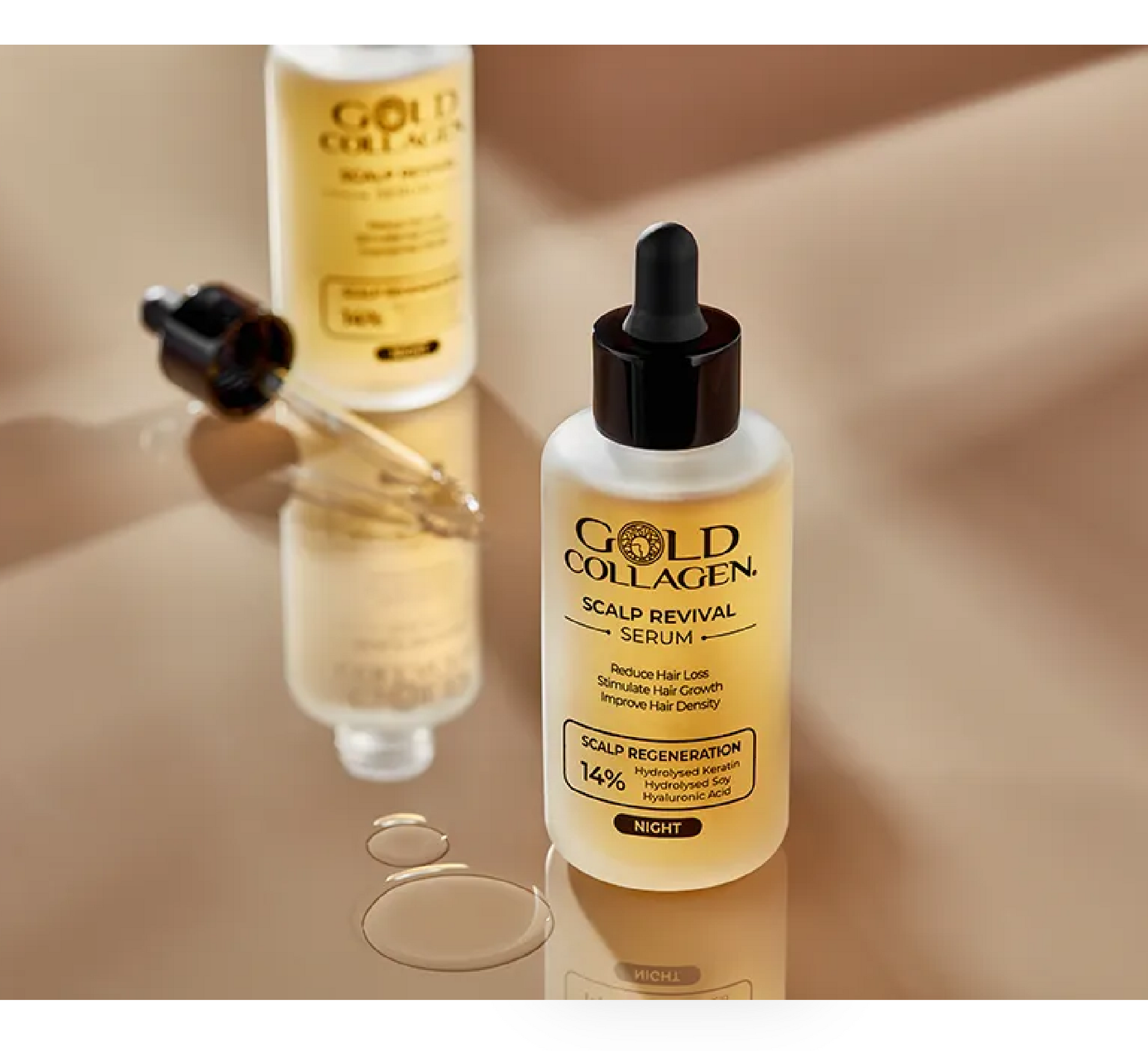 Serum për rigjallërimin e kokës me kolagjen të artë *100ml