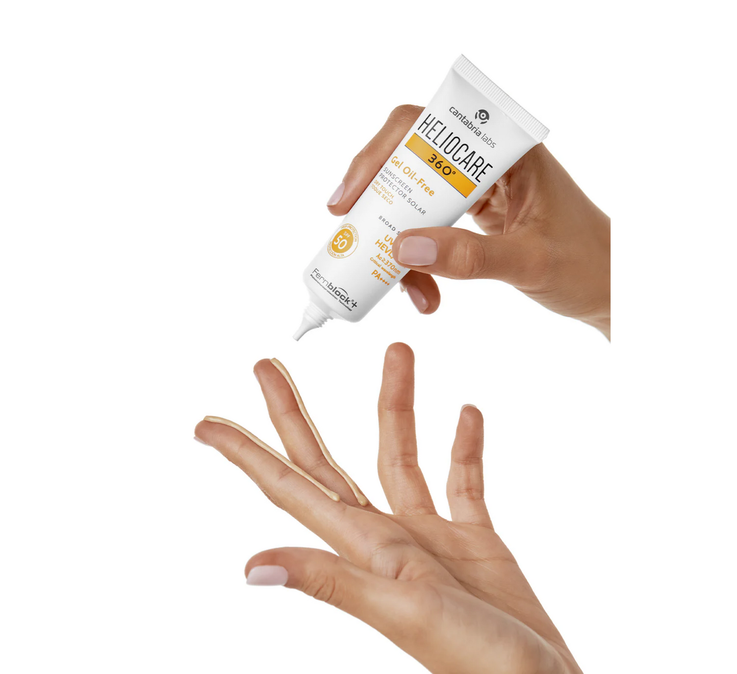 Xhel HELIOCARE 360° pa vaj, për prekje të thatë, me nuancë të lehtë SPF50 *50ml